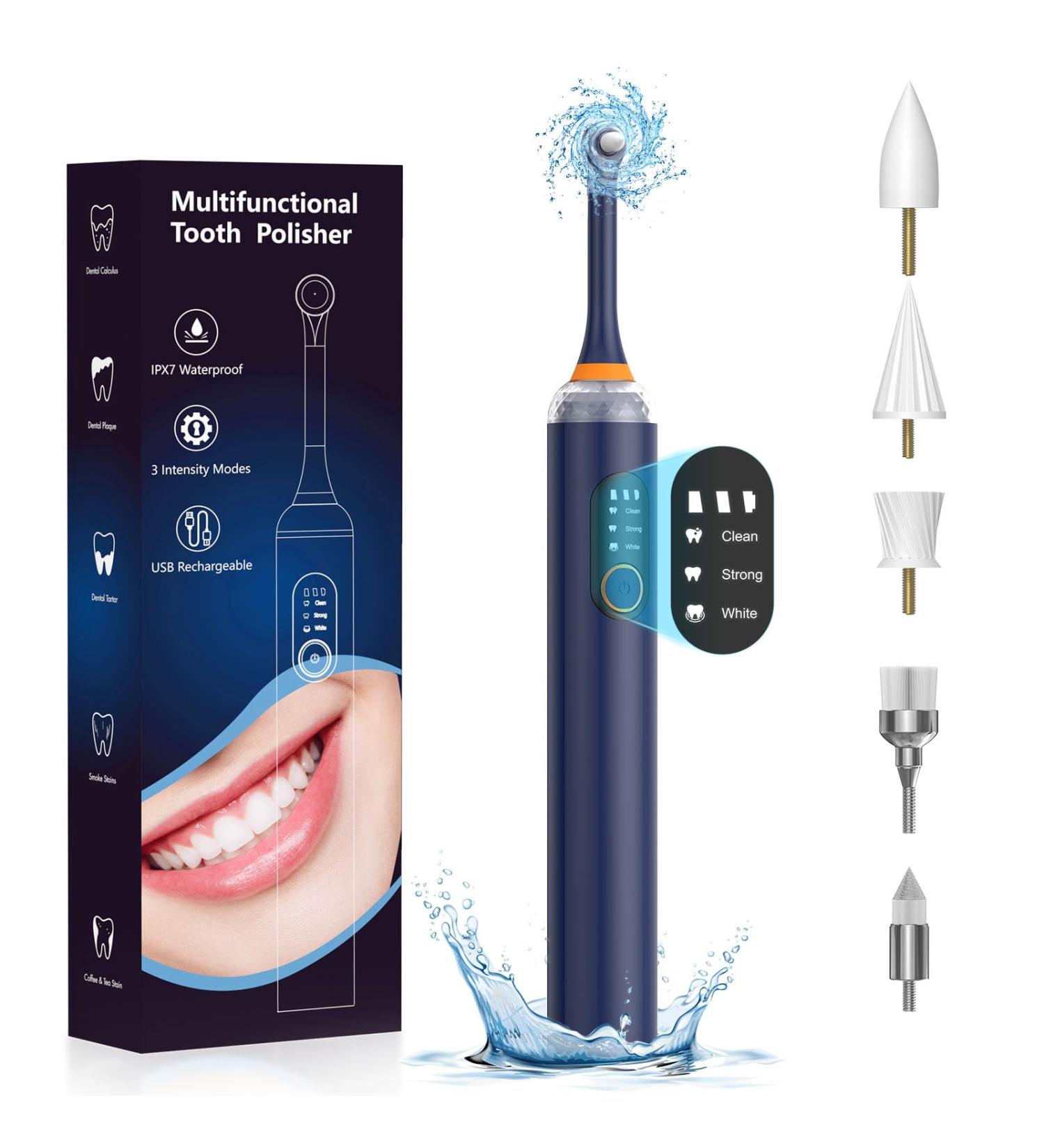 HassoKon Tooth Polisher Kit for Stain Removal & Teeth Whitening - Blue - Buy Online on SooperMarket.com