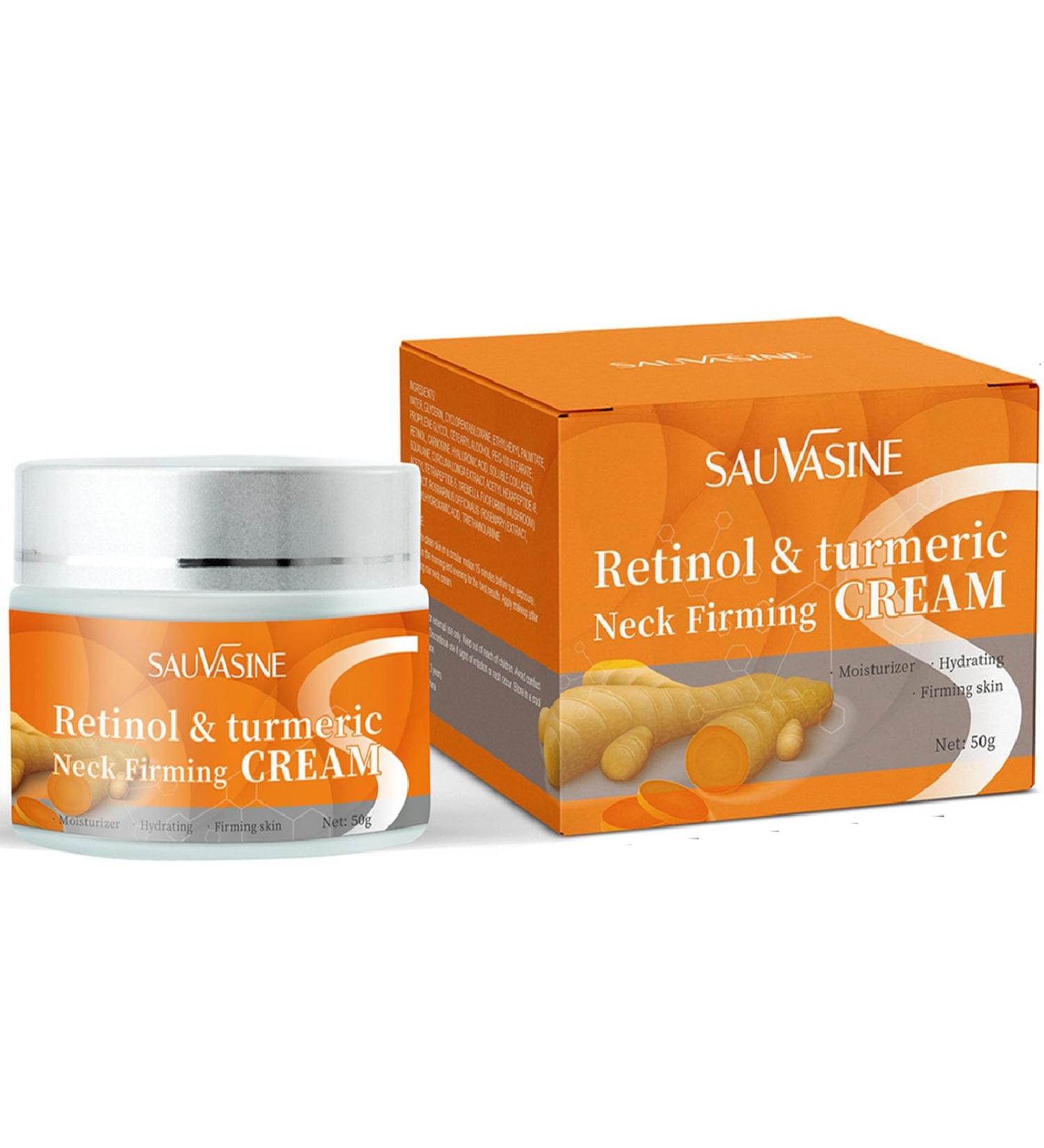 Turmeric Neck Firming Cream - All Natural Skin Tightening & Brightening Lotion for Face & Neck - Buy Online on SooperMarket.com