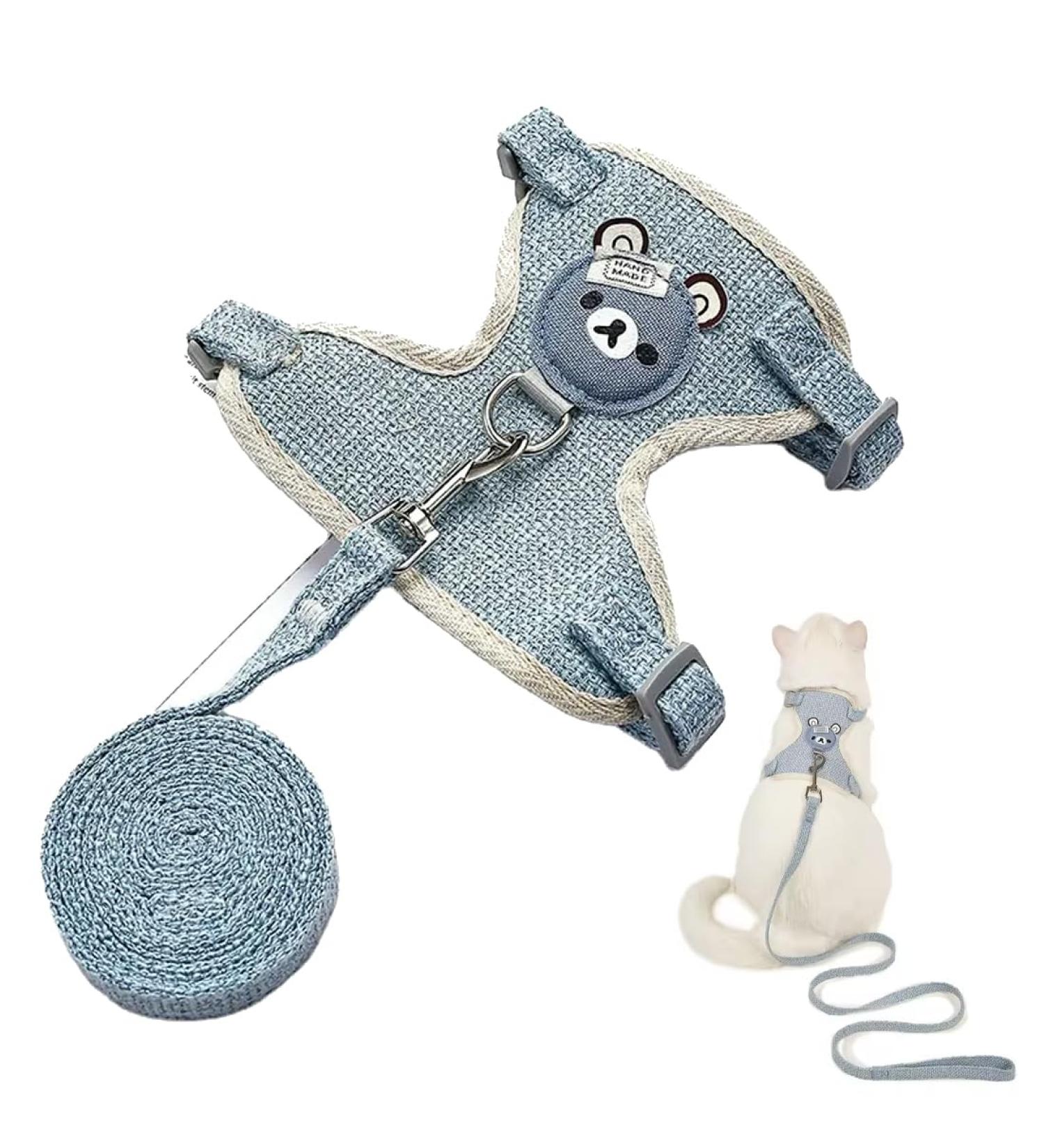 Phcozy Adjustable Rabbit Dishes & Leash for Dwarf Rabbits - Soft Durable Perfect for Small Animals & Outdoor Use (22-37cm) - Buy Online on SooperMarket.com