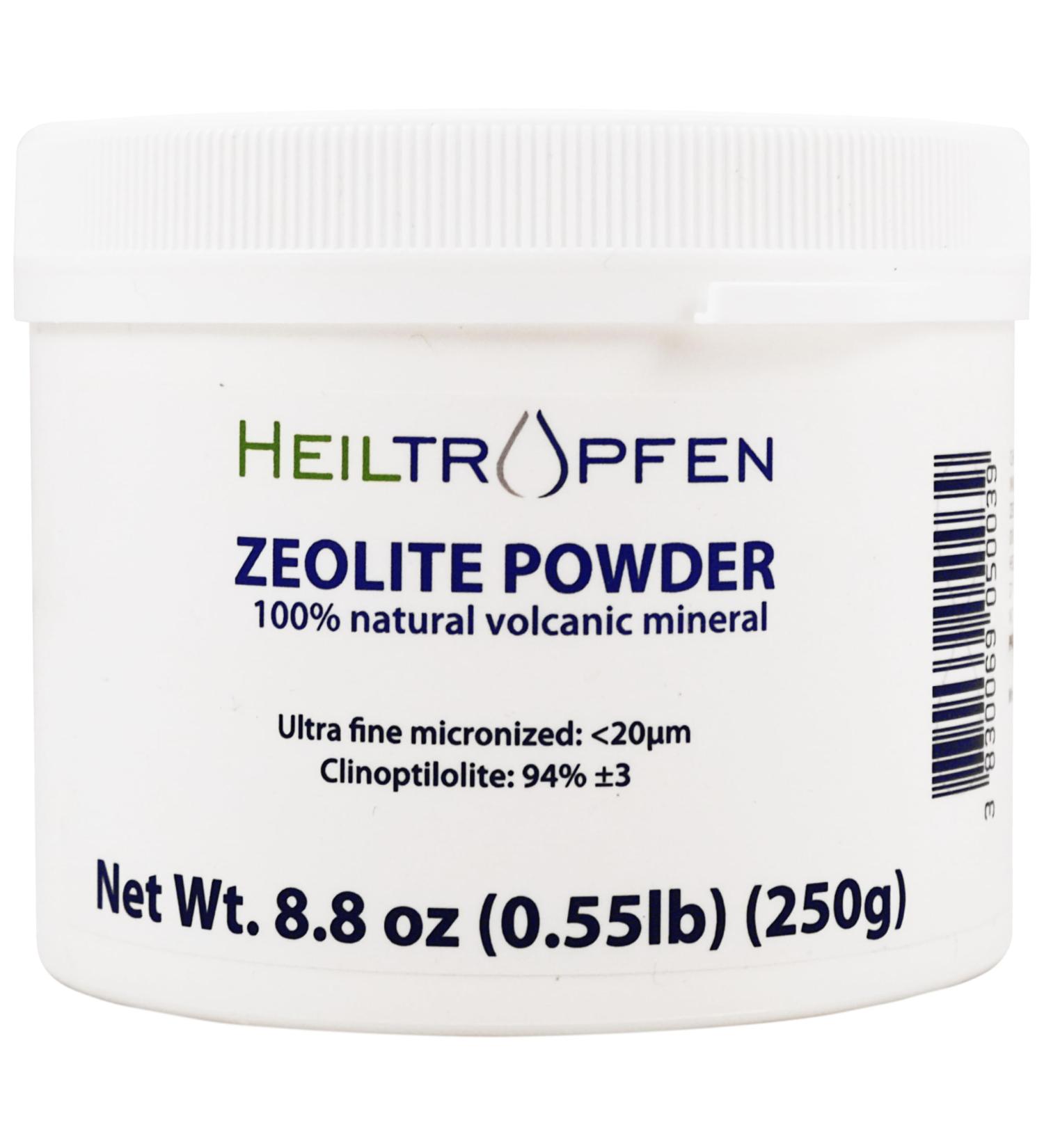 Zeolite Powder 0.55 Pound - 250 g | ULTRA FINE | less-than 20 m | Clinoptilolite 94%+-3 | activated | Natural Mineral Dust | Heiltropfen