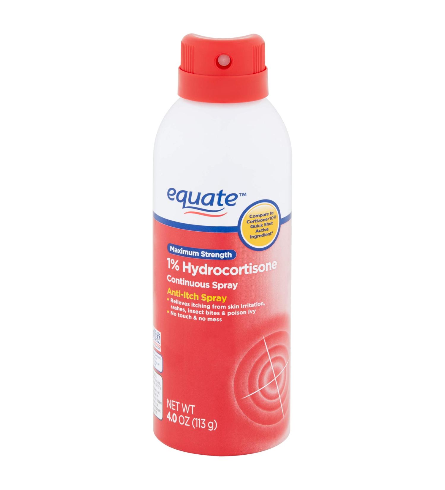 MUHU Equate Maximum Strength Anti-Itch Continuous Spray 4.0 oz - Fast-Acting Relief (1 Pack) - Buy Online on SooperMarket.com