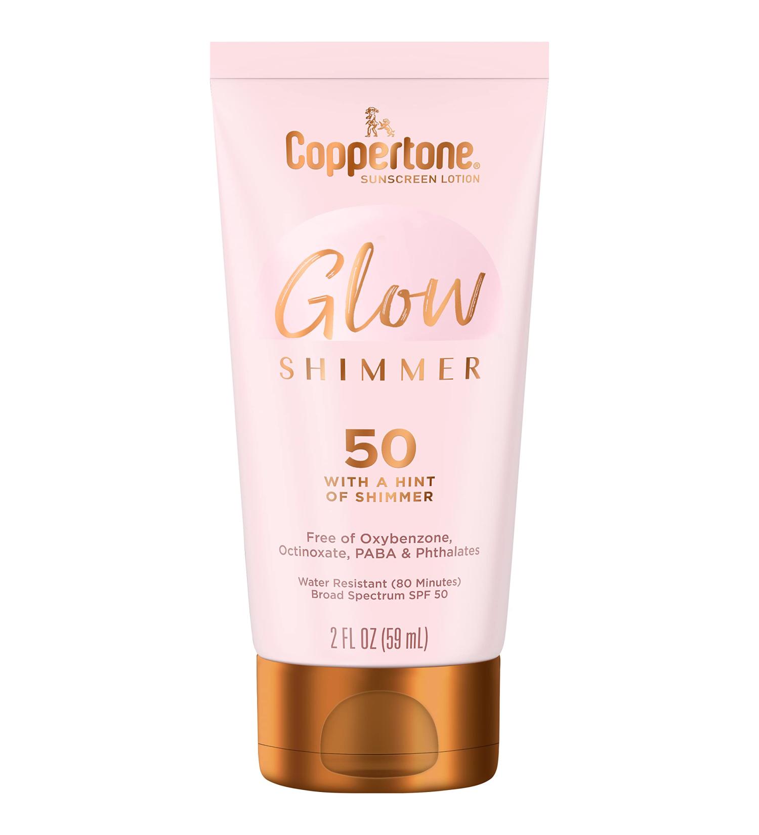 Coppertone Glow with Shimmer SPF 50 Sunscreen Lotion - Travel Size 2 Fl Oz - Buy Online on SooperMarket.com