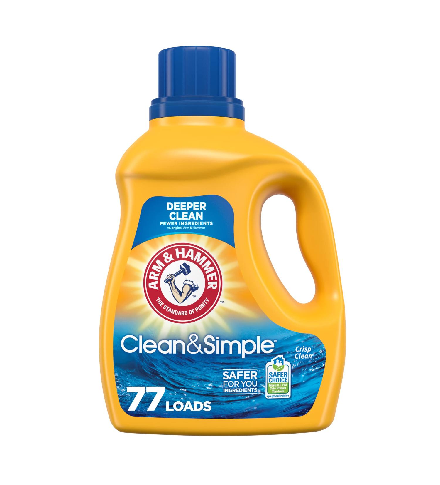 Buy Arm & Hammer Clean & Simple Laundry Detergent - 77 Loads 100.5 Fl oz | Eco-Friendly & Effective Cleaning Solution - International Shipping Available - Buy Online on SooperMarket.com