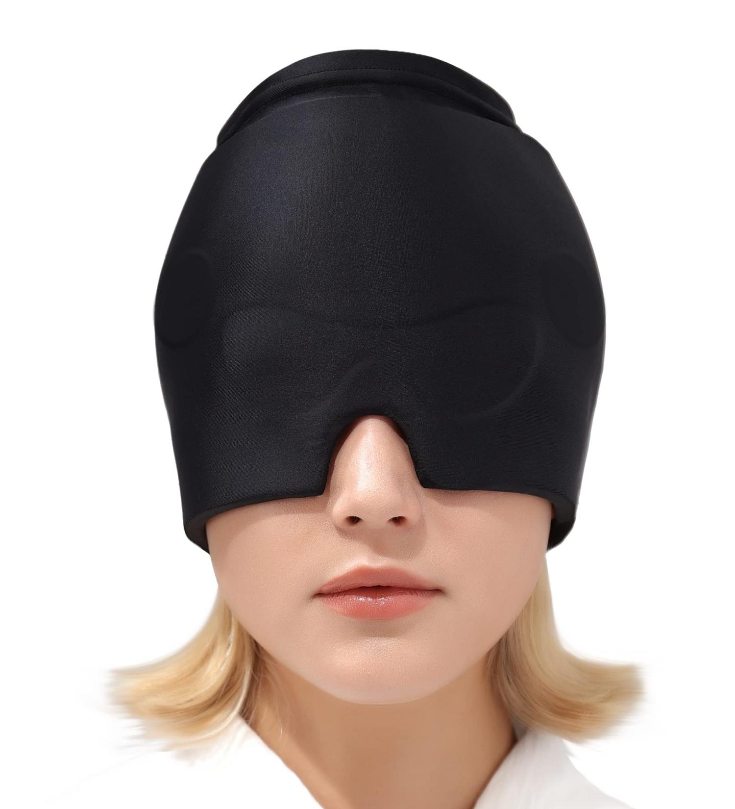 Ultimate Migraine Relief Mask | Cooling Cap & Gel Pads for Headaches - Buy Online on SooperMarket.com