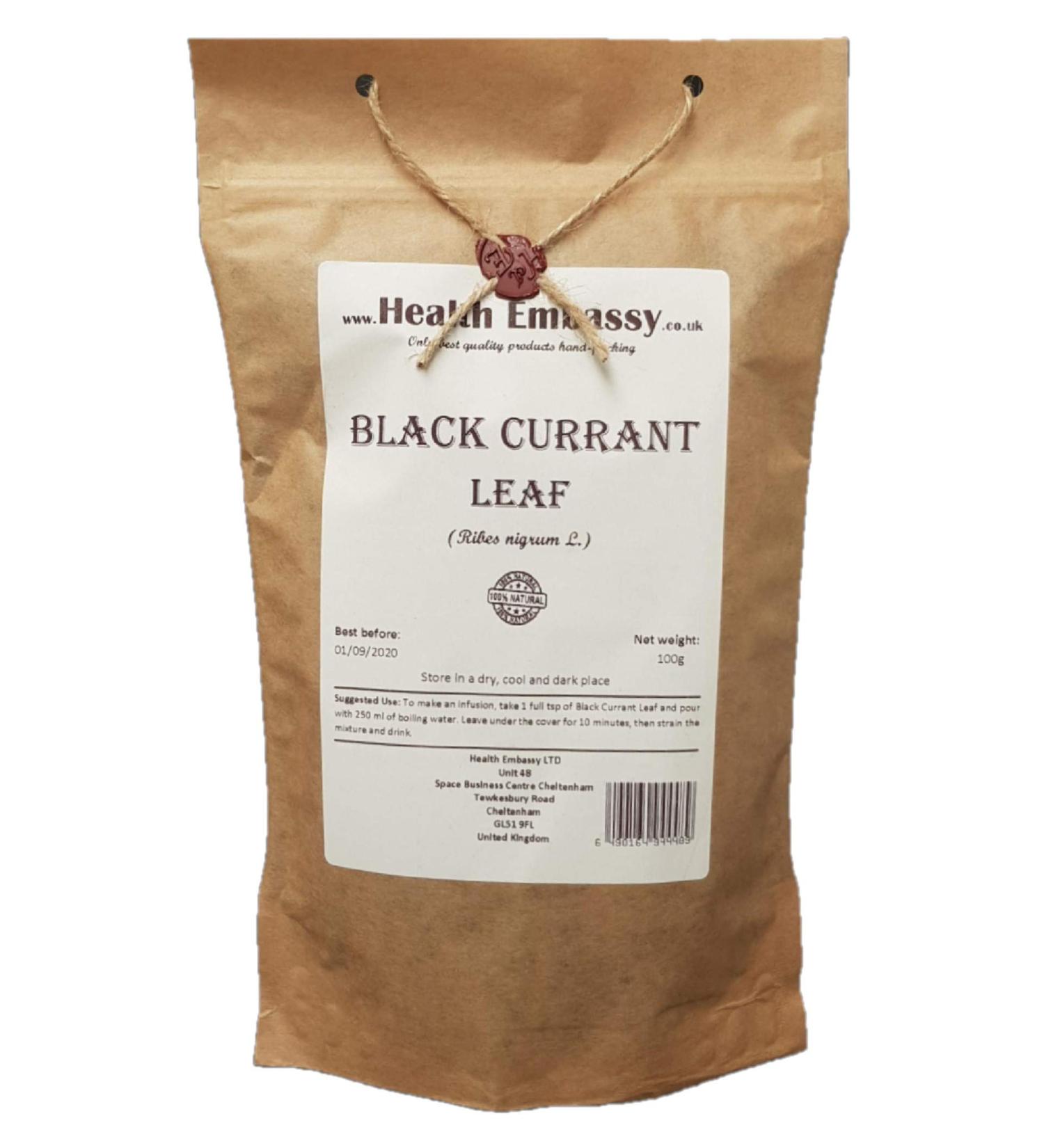 Health Embassy Black Currant Leaf Tea | Ribes Nigrum L | Feuille de Cassis Tisane 50g - Buy Online on SooperMarket.com