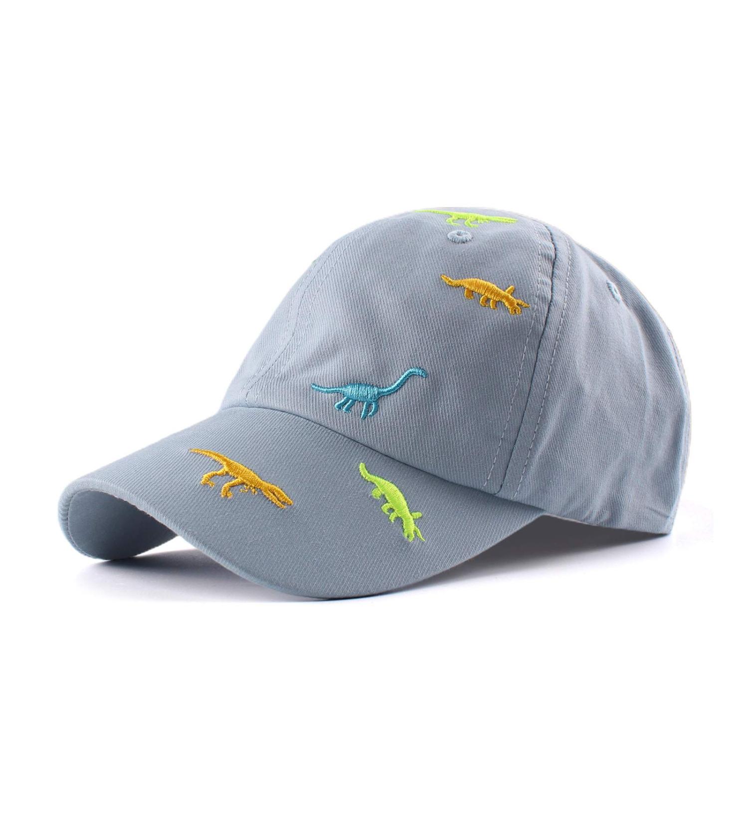 Xiaohawang Adjustable Dinosaur Embroidery Baseball Cap for Girls 2-6 Years - Sky Blue Summer Sport Hat - Buy Online on SooperMarket.com