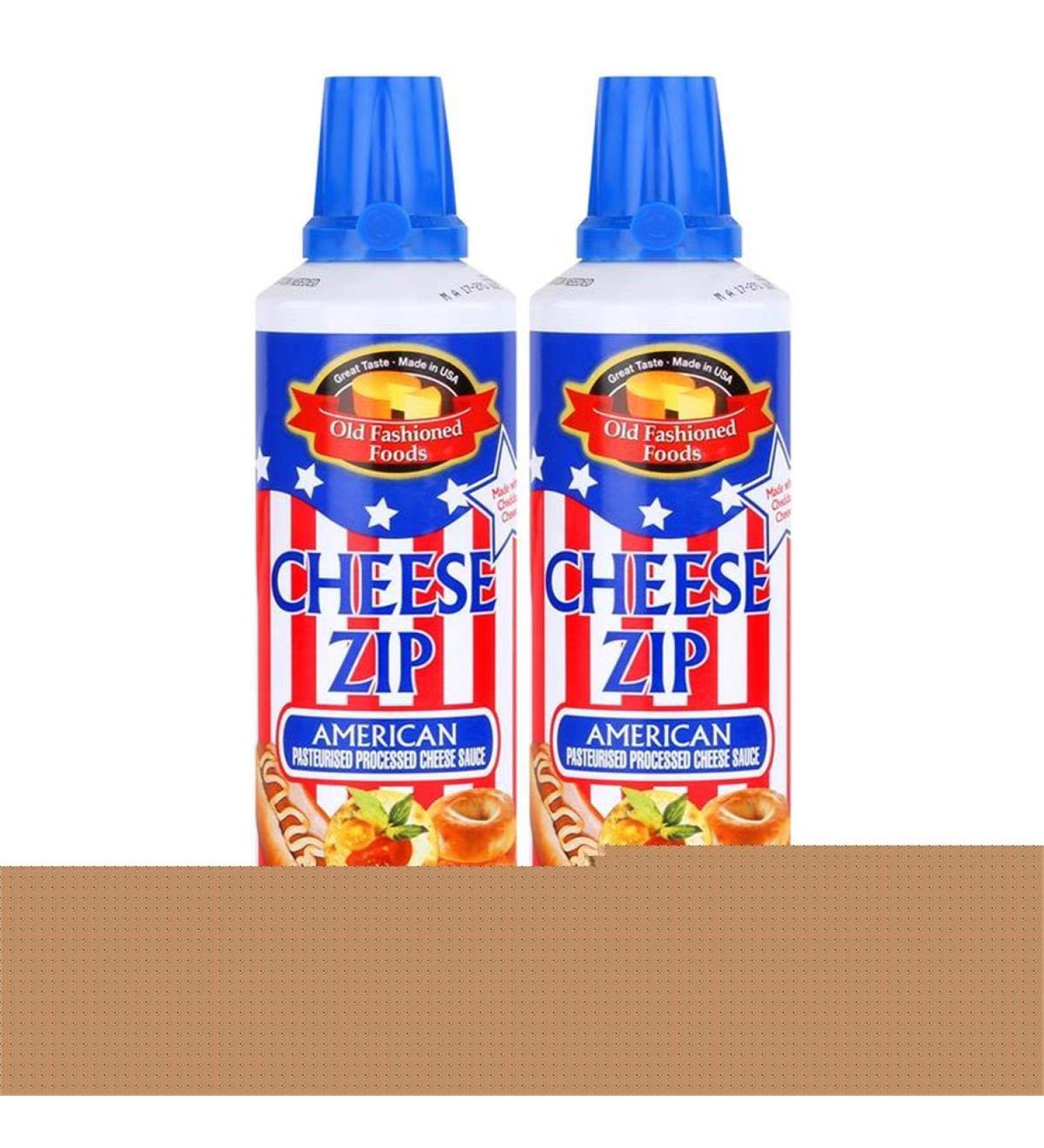 Old Fashioned Foods Cheese Zip 227g American Spray Cheese Cheddar (Pack of 2)