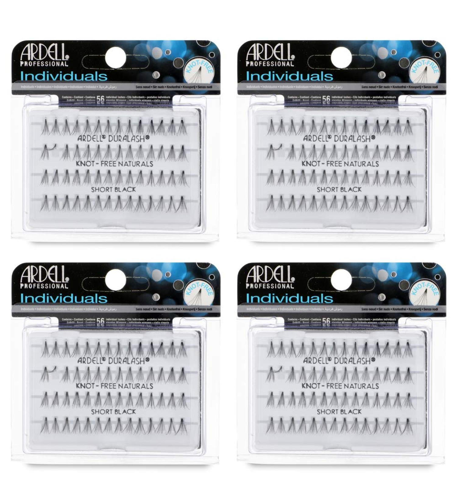 Ardell Individuals False Lashes Short Black 4 Pack - Natural Looking | Ardell Short Black Lashes - 4 Pack - Buy Online on SooperMarket.com