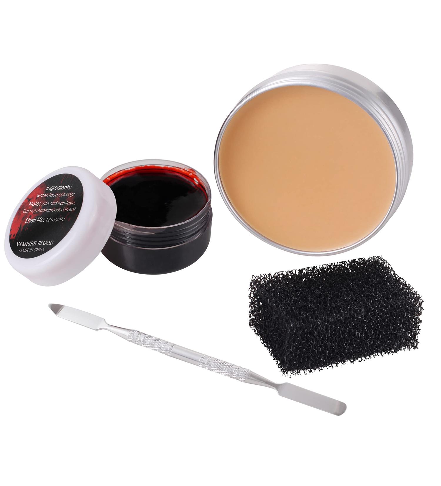 Yeweian Fake Blood Scar Wax SFX Makeup Kit - Halloween Stage Monster Zombie Vampire Special Effects - Coagulated Blood Gel - 50g - Buy Online on SooperMarket.com