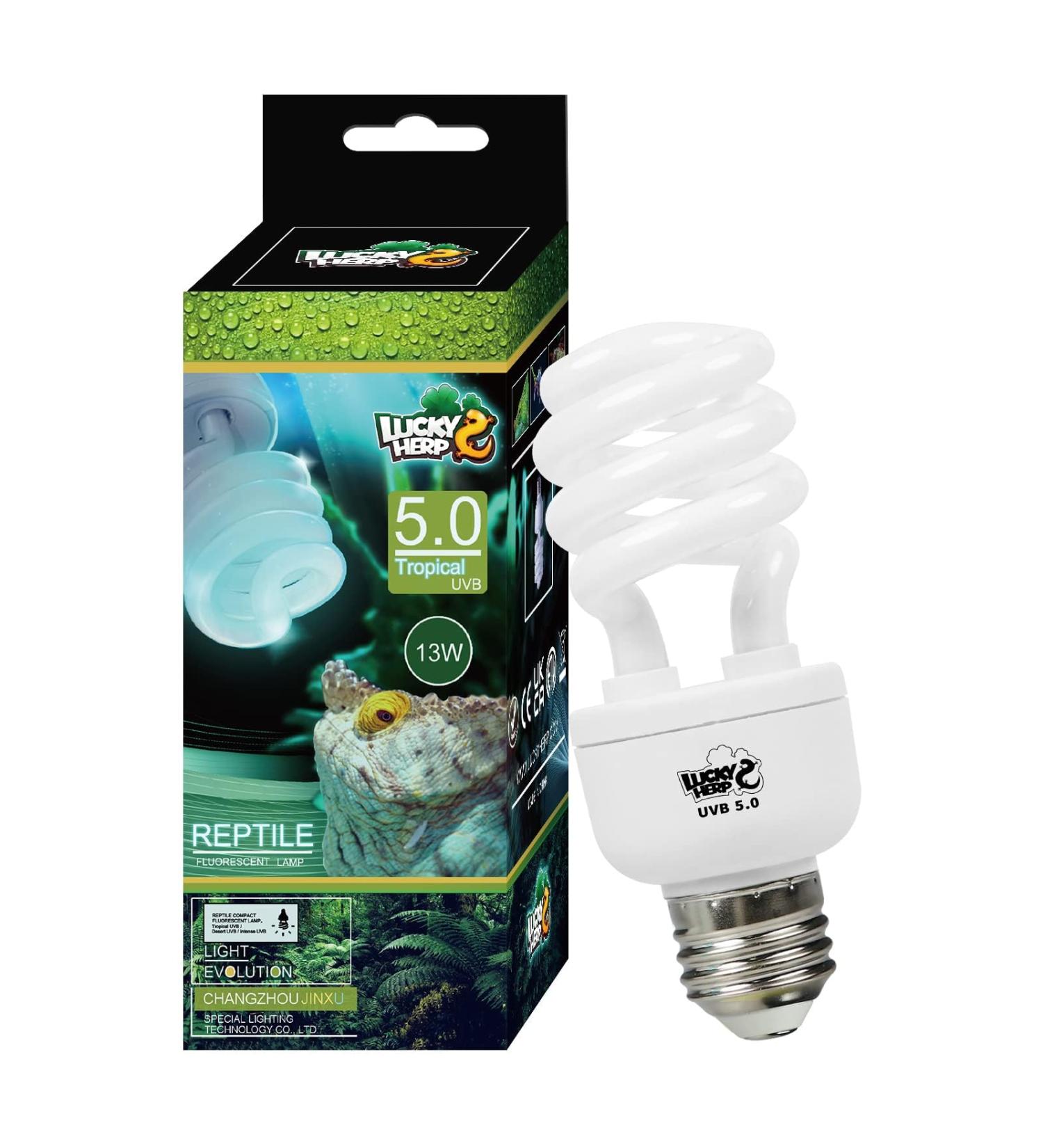 Buy Lucky Herp UVB Lamp 13W E27 - Ideal for Reptiles & Turtles | Best UVB 150 Terrarium Lighting - Buy Online on SooperMarket.com