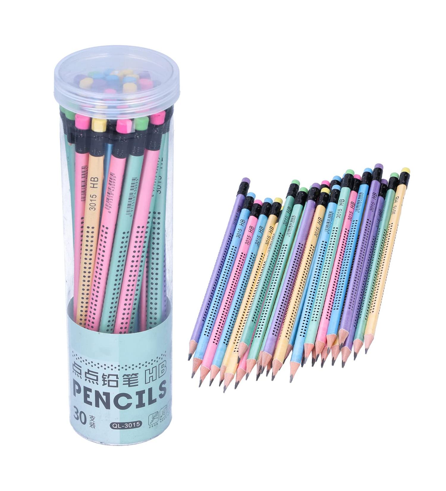 Joyzan HB Bleing Pencil Set - 30 Multi-Color Slipproof Wood Sketch Pencils for Kids | International Shipping Available - Buy Online on SooperMarket.com