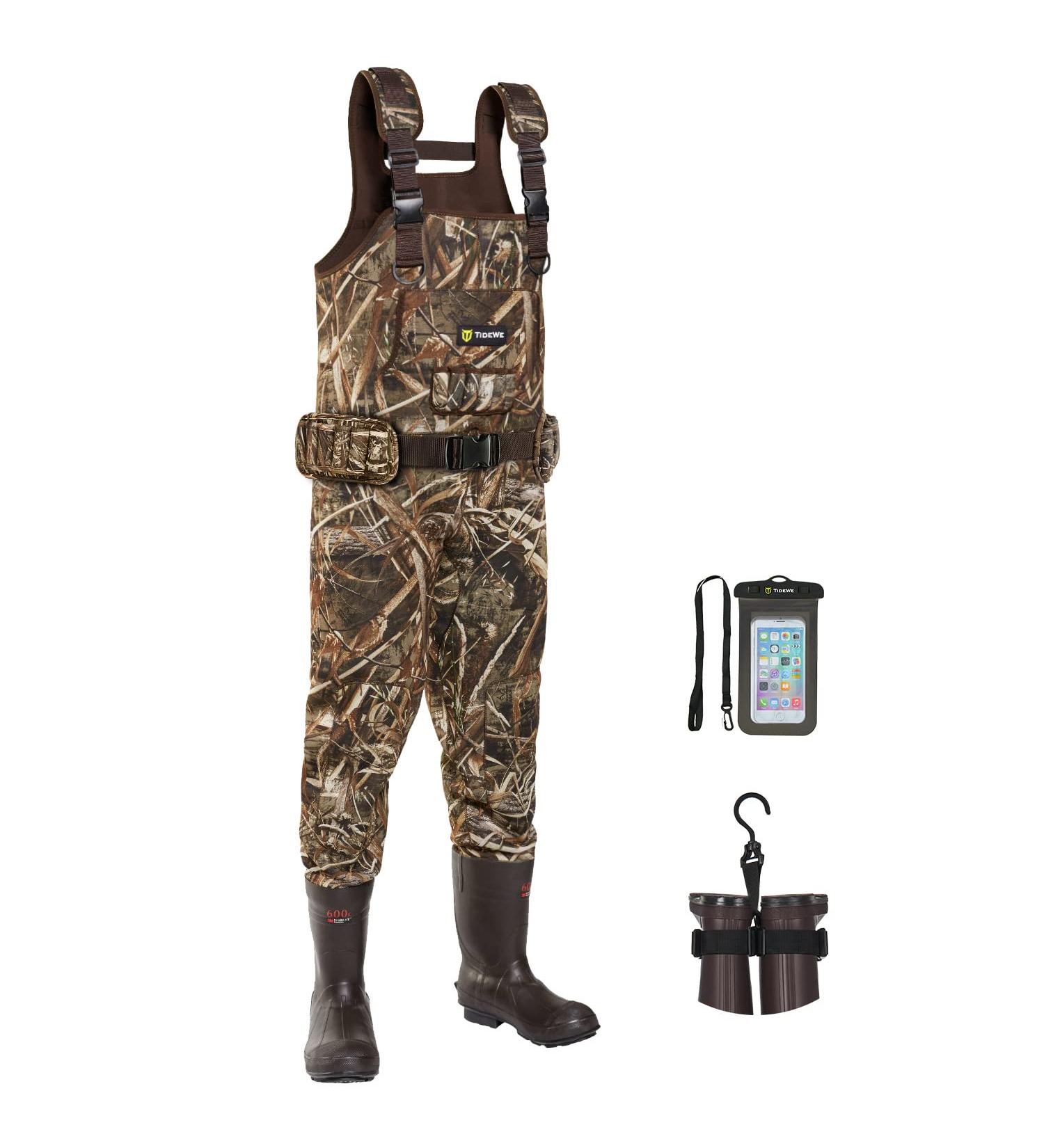 TIDEWE Hunting Waders with Boot Hanger & 600G Insulation | Waterproof Neoprene Chest Waders | Realtree Max 5 | Size 10 - Buy Online on SooperMarket.com