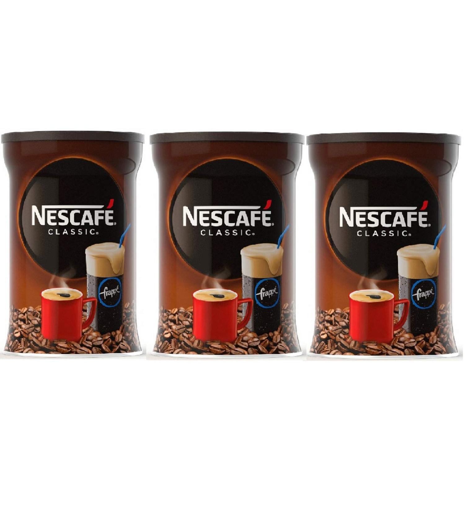 Nescafe Classic Frappe 3x200g - Instant Iced Coffee | Authentic Greek Frapp | 600g Pack | International Shipping - Buy Online on SooperMarket.com