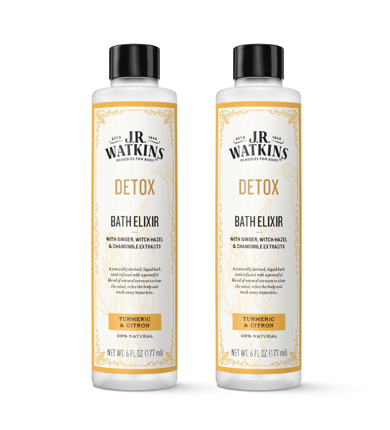 J.R. Watkins Detox Bath Elixir Turmeric & Citron Liquid Soak - 6 oz (Pack of 2) - Buy Online on SooperMarket.com