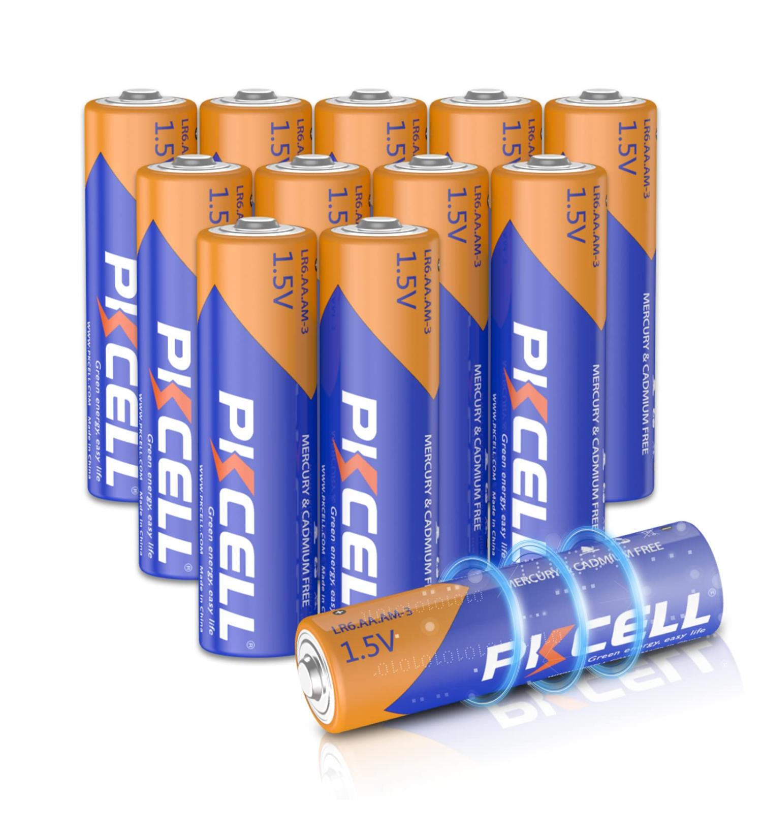 PKCELL AA Batteries LR6 Battery 12-Count 1.5V Double A Alkaline Battery for String Light Decor Toys Keyboards Remote Controls - Buy Online on SooperMarket.com