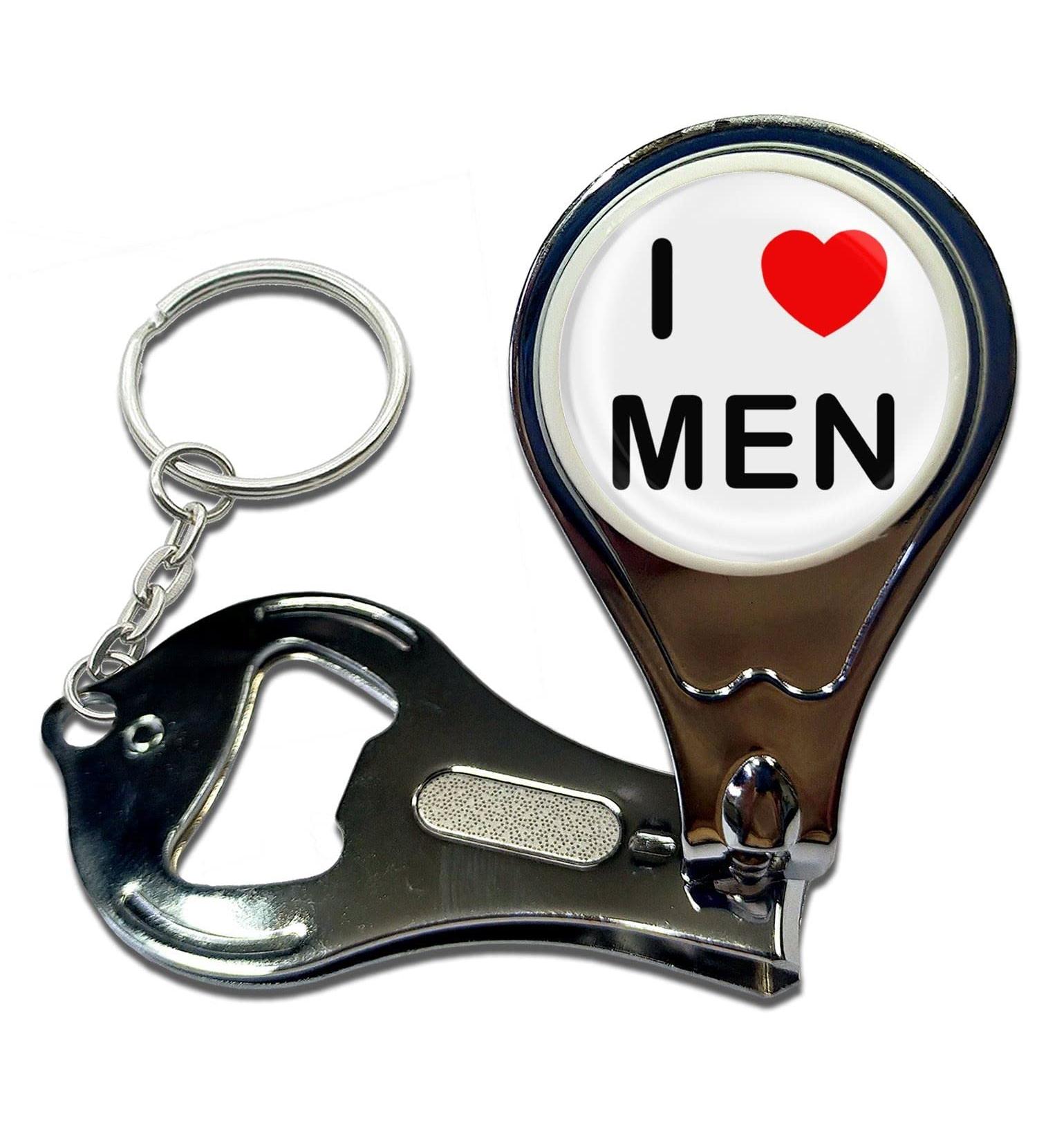 BadgeBeast.co.uk I love Men - Key Ring Bottle Opener and Nail Clipper - Buy Online on SooperMarket.com