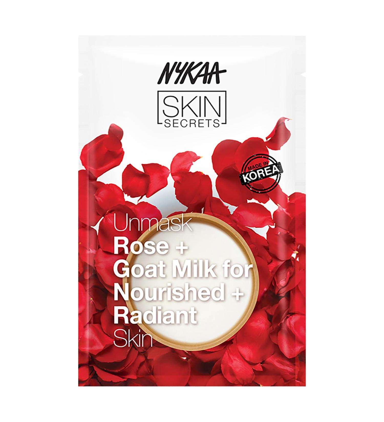 Buy Nykaa Naturals Skin Secrets Bubble Sheet Mask - Rose & Goat Milk | Anti-Aging & Moisturizing Face Mask - International Shipping Available - Buy Online on SooperMarket.com