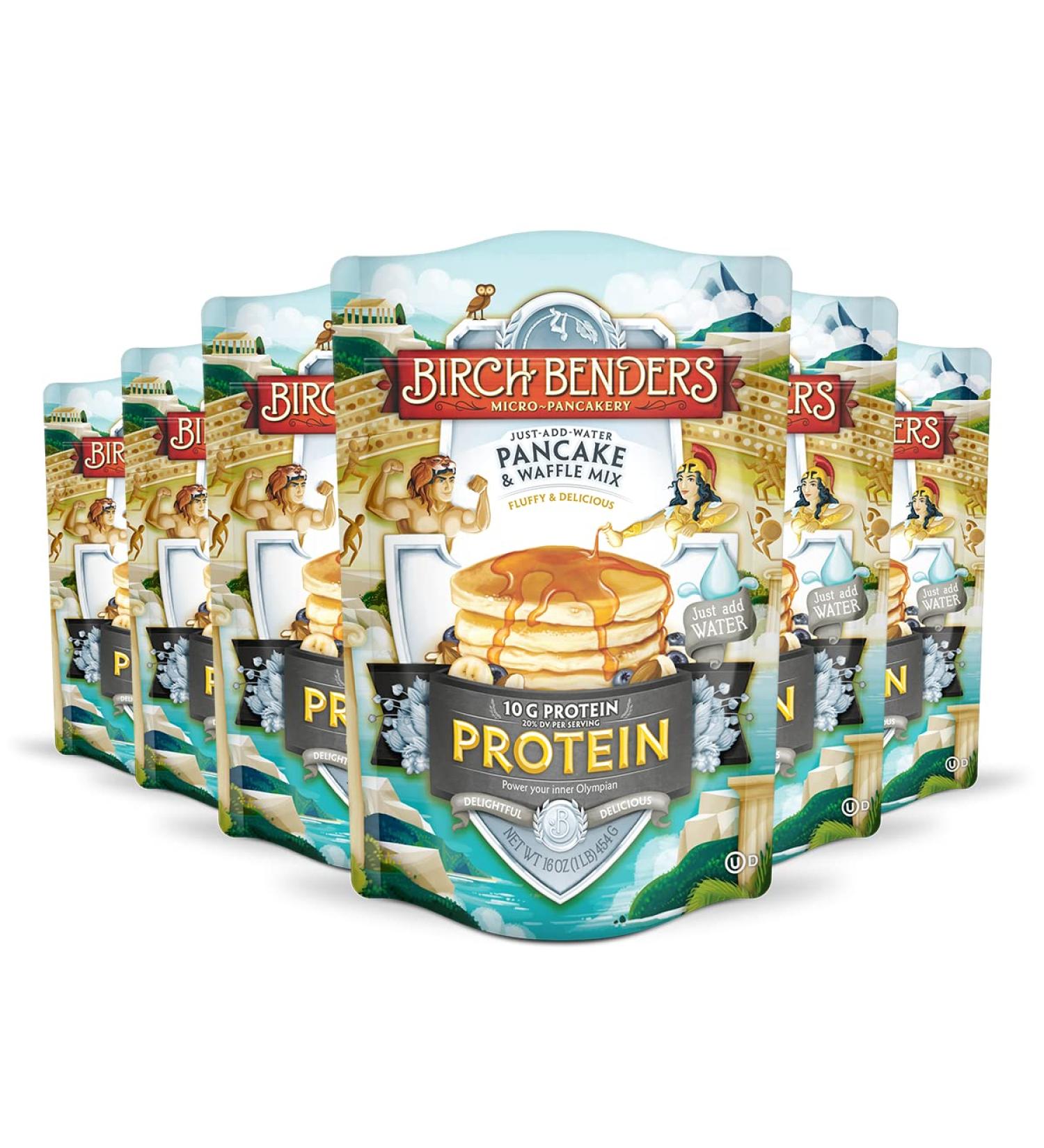 Birch Benders Performance Protein Pancake & Waffle Mix 16oz - Pack of 6 | Whey Protein | Just Add Water - Buy Online on SooperMarket.com