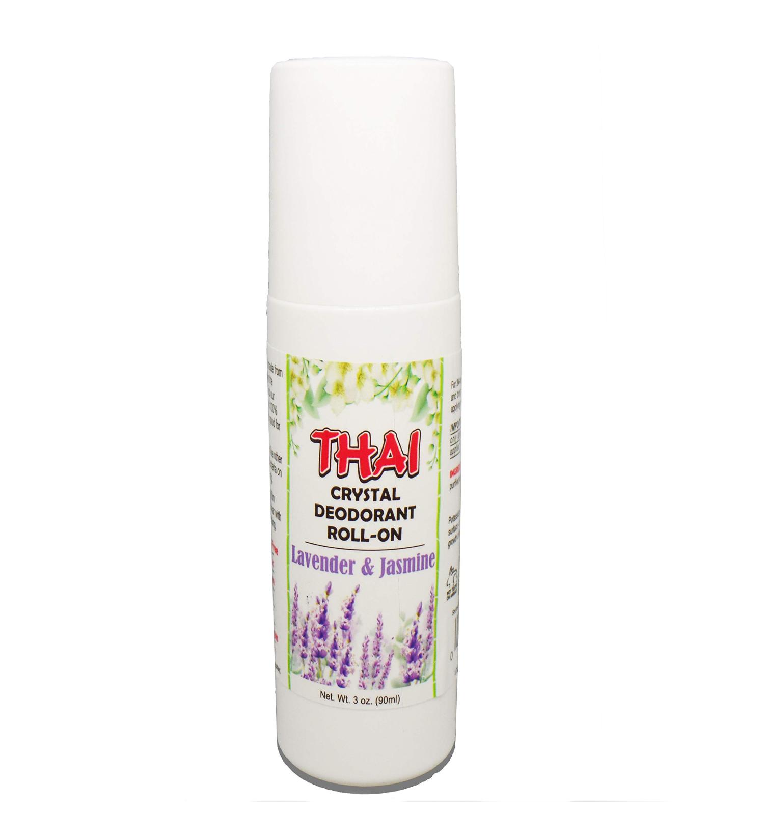 THAI Natural Crystal Scented Deodorant Roll-on | 3 fl oz | No Aluminum, Parabens, or Sulfates | Lavender & Jasmine Scent | Cruelty Free and Environmentally Safe - Buy Online on SooperMarket.com