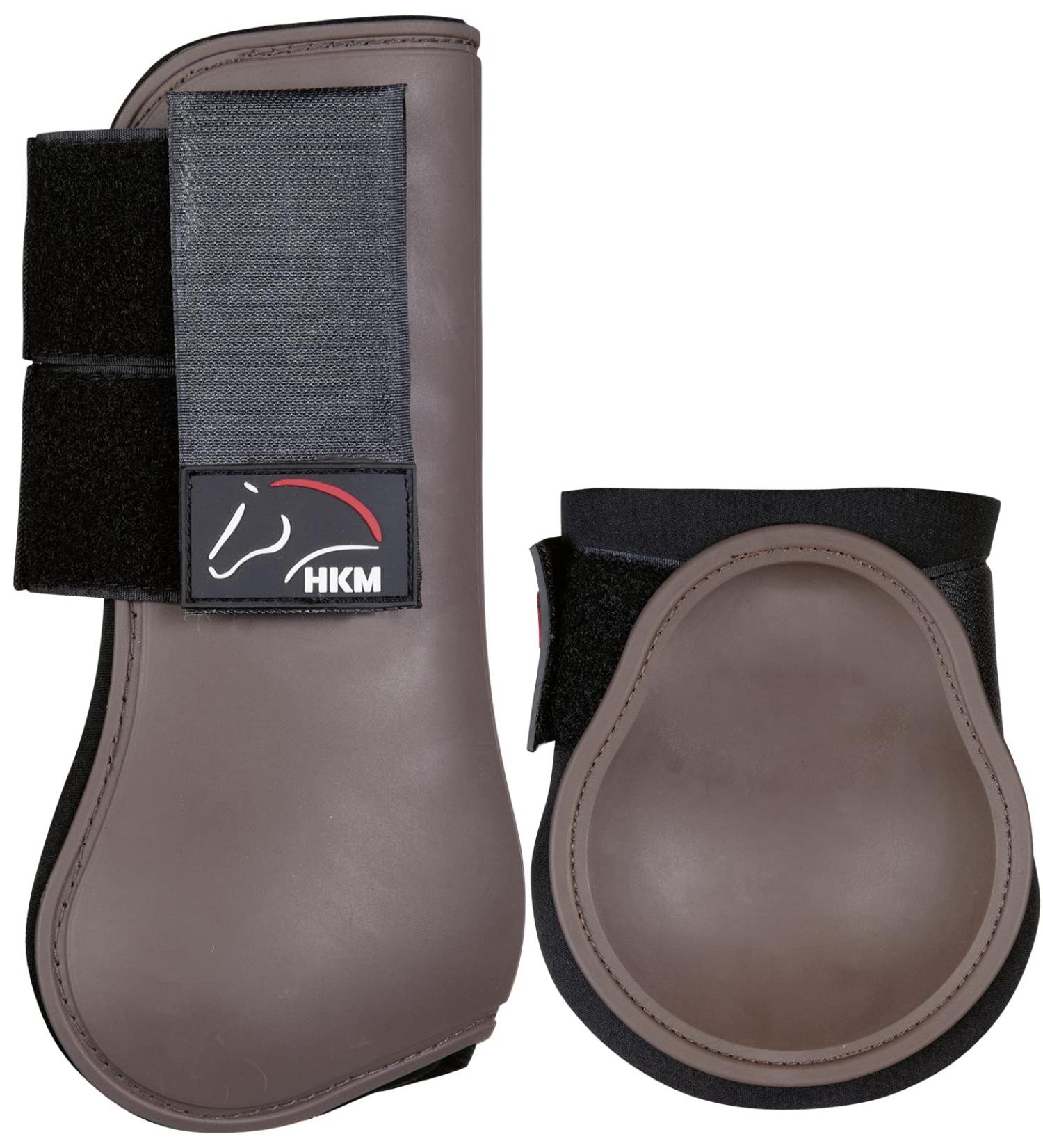 HKM Gaiters & Fetlock Boots Set of 4 - Classic Dark Brown Pony B2100 | International Shipping Available - Buy Online on SooperMarket.com
