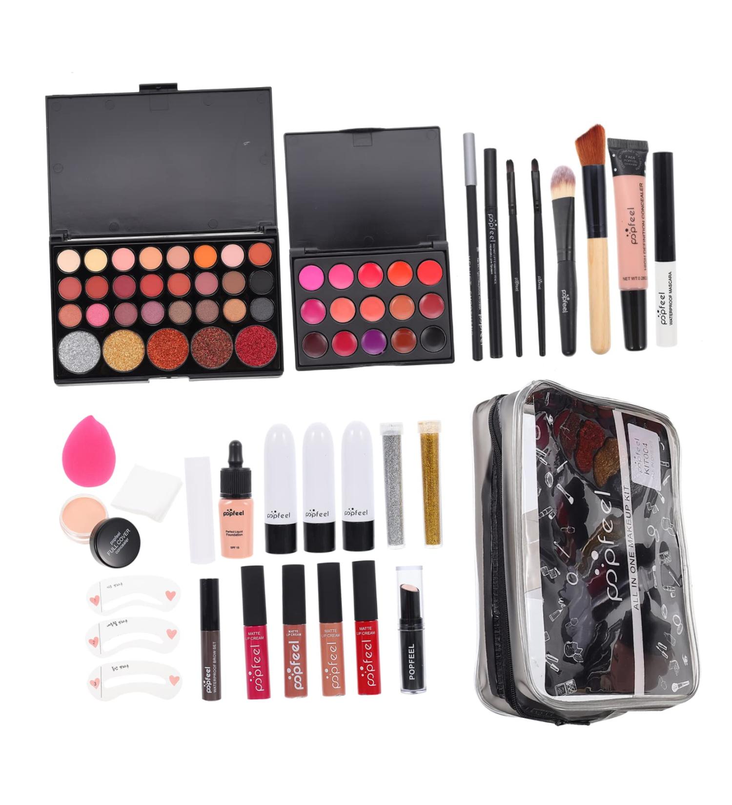 Buy Women's All-in-One Makeup Kit | Professional Eyebrow Pencil Foundation & Mascara - International Shipping - Buy Online on SooperMarket.com