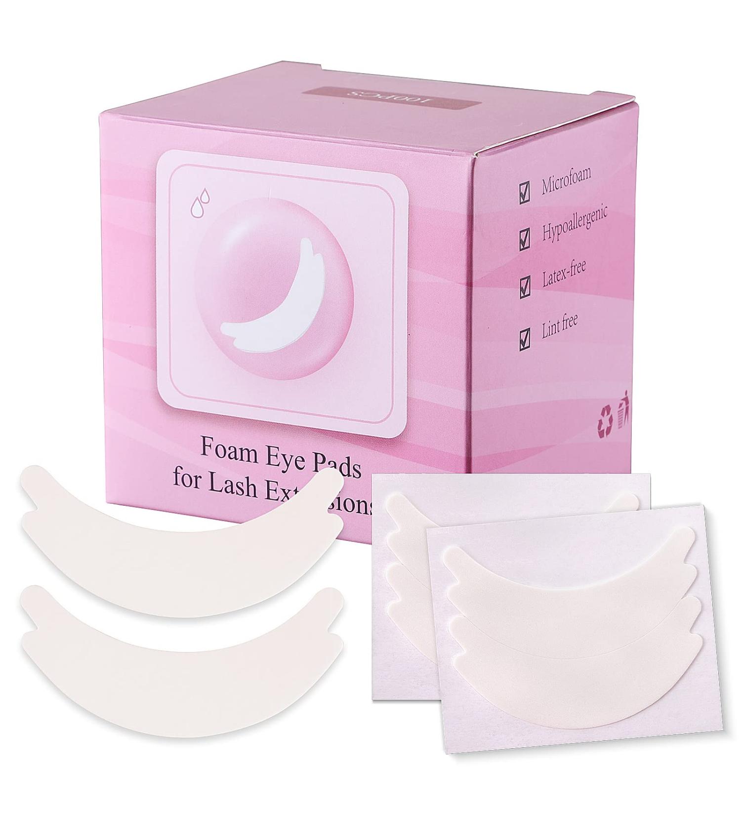100 Pairs Foam Eye Pads for Lash Extensions - Lint Free, Hypoallergenic & Latex Free - Buy Online on SooperMarket.com