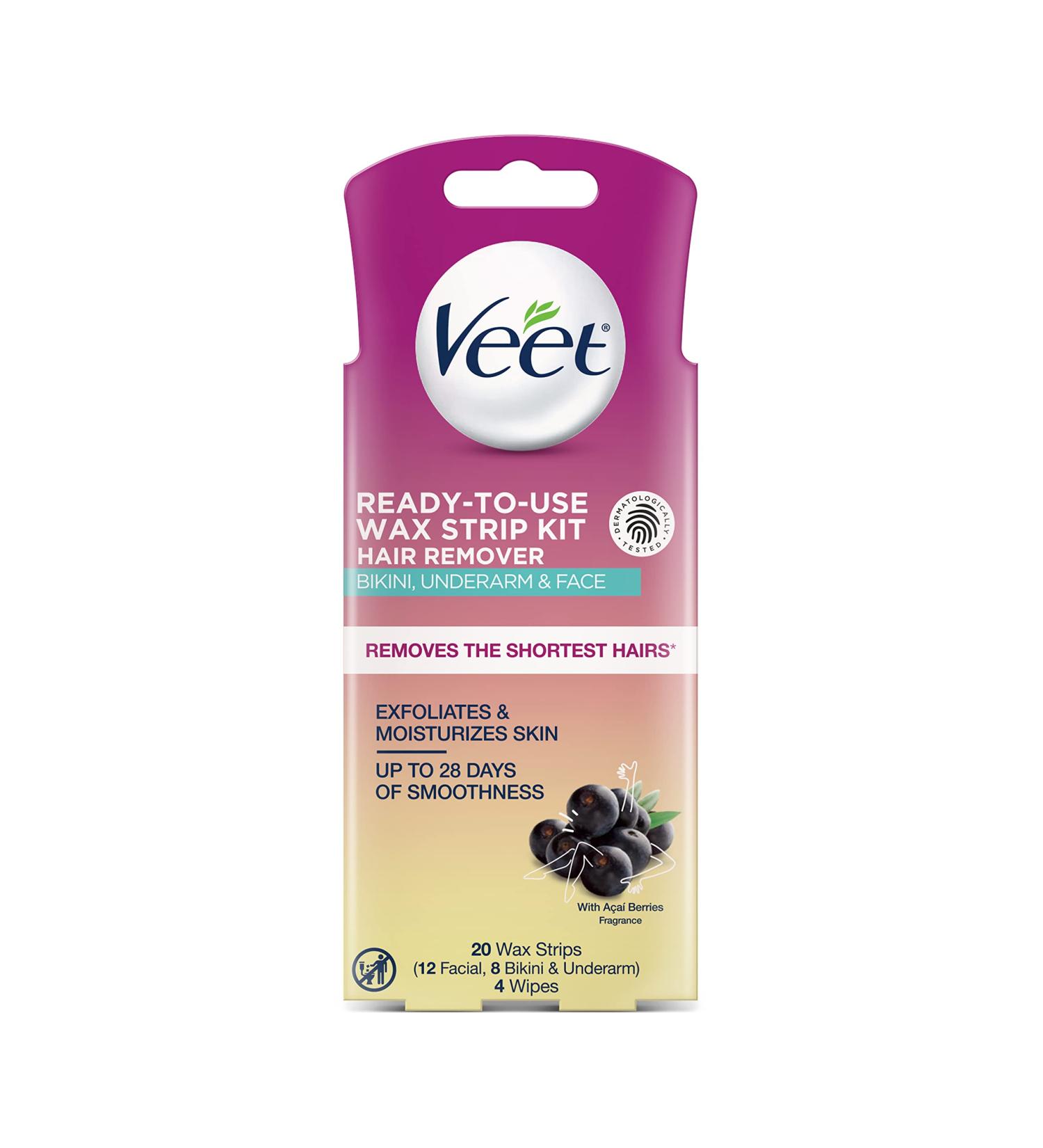 Veet Body, Bikini, and Face Hair Removal Wax Kit - 20 ct - Buy Online on SooperMarket.com