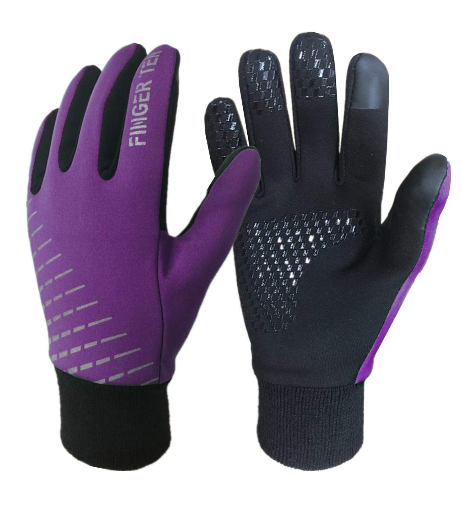 Finger Ten Winter Gloves for Kids (2-15 Years) - Lightweight Touchscreen Windproof Ideal for Sports & Outdoor Activities - Sizes XS to XL - Violet - Buy Online on SooperMarket.com