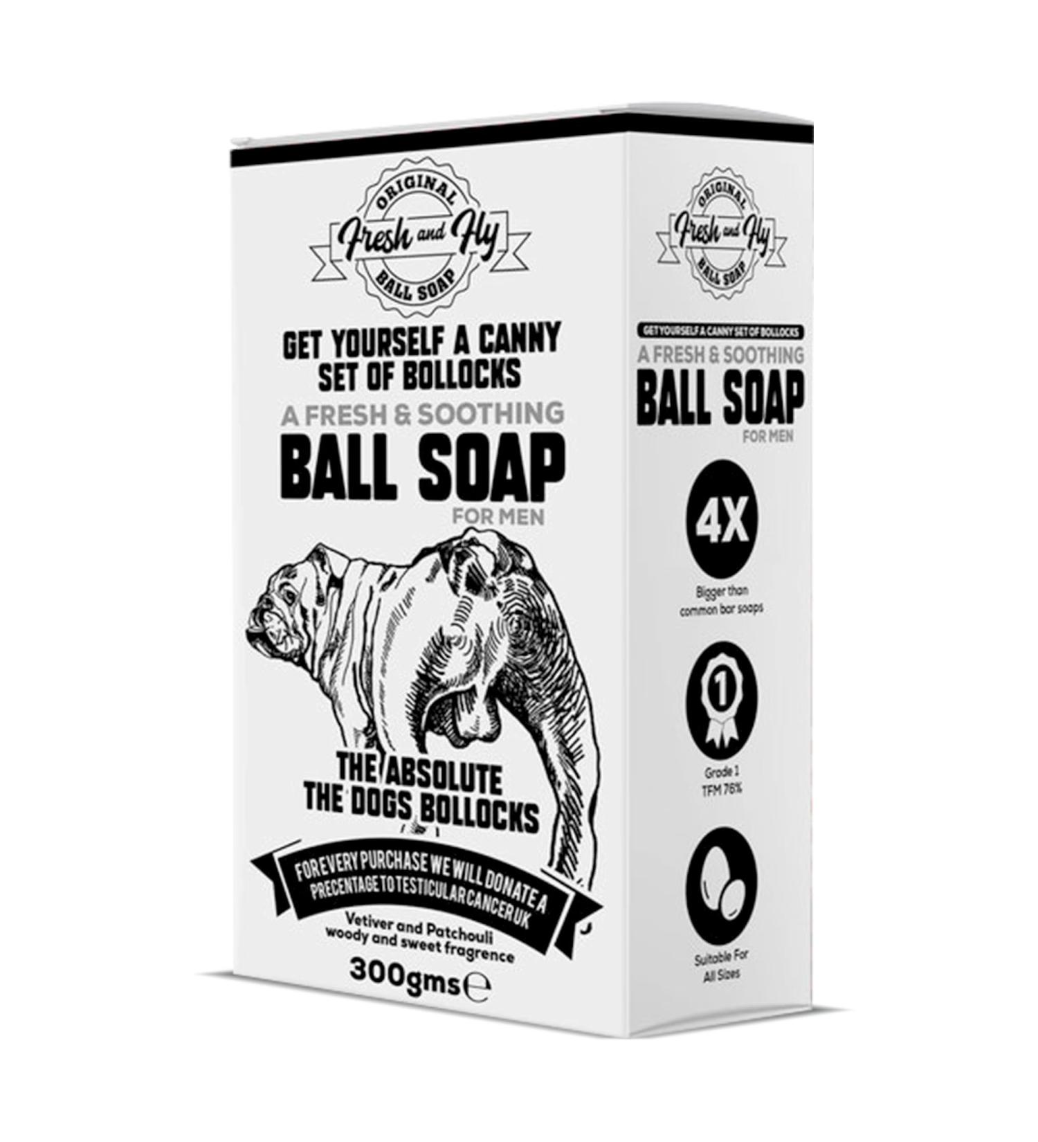 Fresh and Fly Ball Soap for Men Gentle and Cleansing Natural Soap Bar- Infused with Tea Tree Oil Coconut Oil Shea Butter - Moisturizing Ball Wash for Men - Buy Online on SooperMarket.com