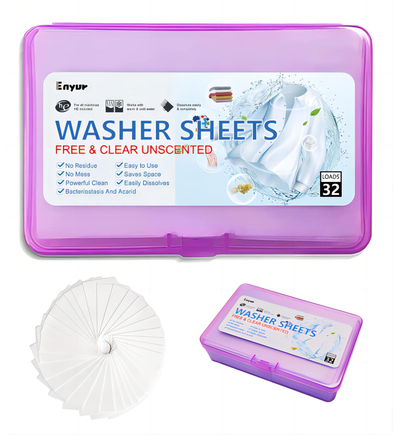 Unscented Travel Laundry Detergent Sheets | Concentrated Fragrance-Free Soap | 32 Loads | Travel Size | Eco-Friendly & Convenient - Buy Online on SooperMarket.com