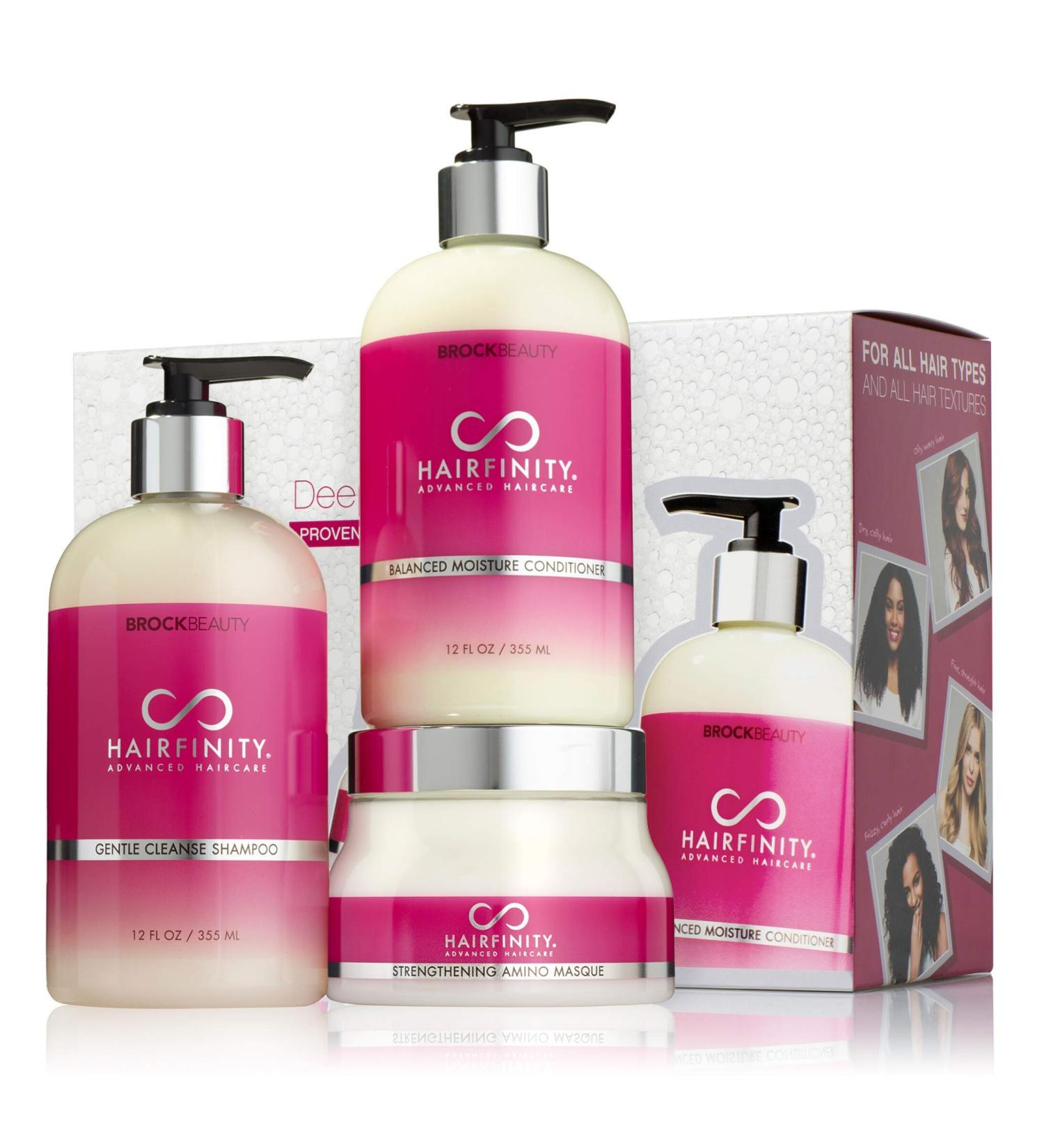 Hairfinity Deep Repairing Kit - Biotin Shampoo & Conditioner Set with Keratin Mask | Sulfate & Silicone Free | Best for Damaged Curly Dry & Frizzy Hair | Thickening Solutions for Thin Hair - Buy Online on SooperMarket.com