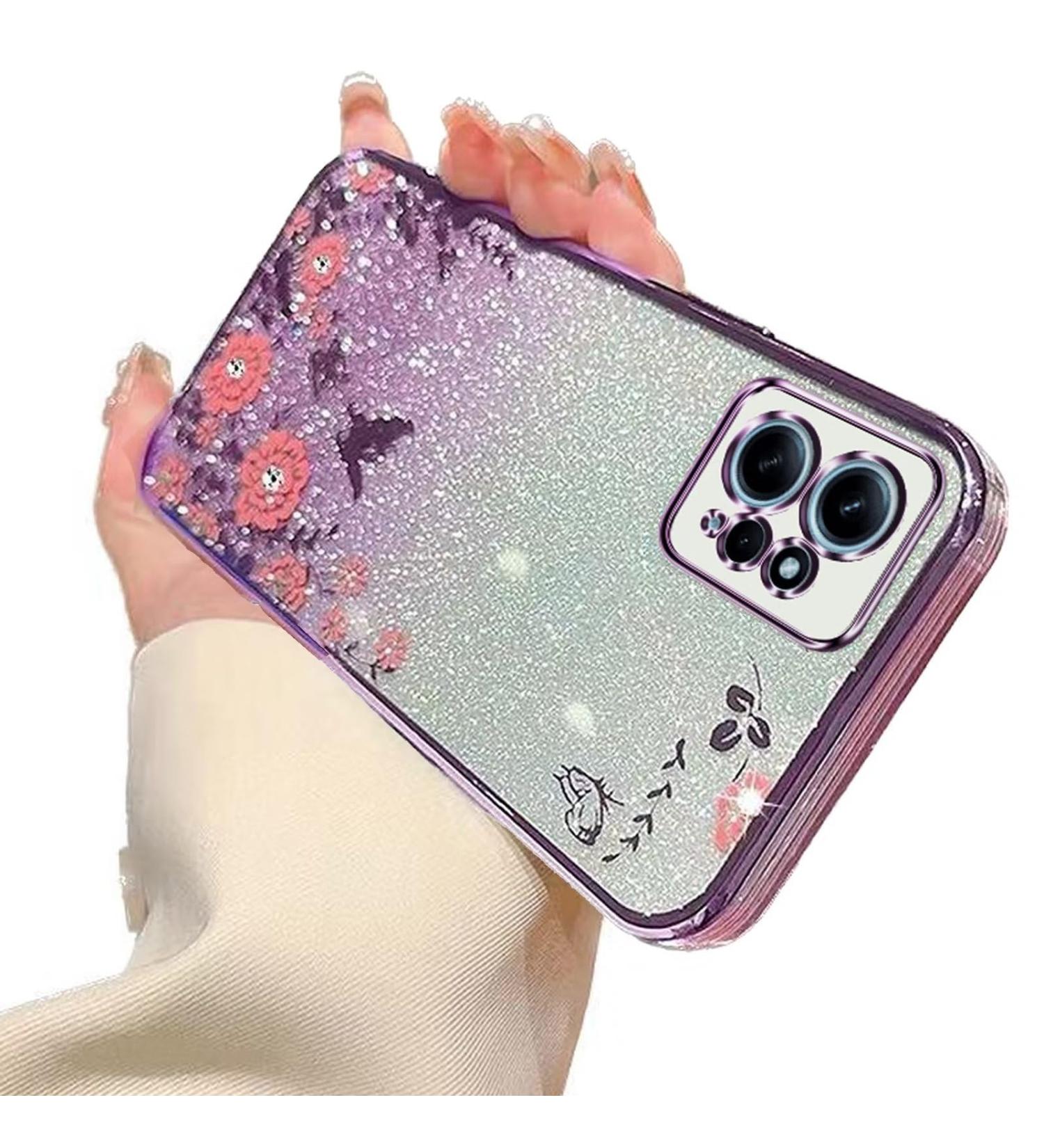 Buy Tivenfezk Nadoli Glitter Diamond Case for Xiaomi Redmi Note 12 4G - Sparkle Flower Butterfly Soft Silicone Cover - International Shipping Available! - Buy Online on SooperMarket.com