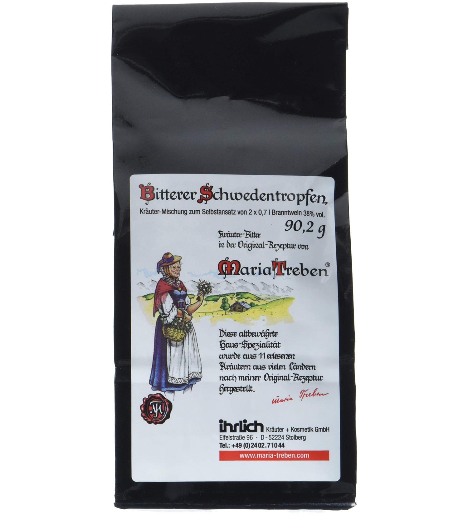 Ihrlich Swedish Bitters Pack of 3 (3 x 90.2 g) - Maria Treben's Herbal Remedy for Digestive Health | International Shipping Available - Buy Online on SooperMarket.com