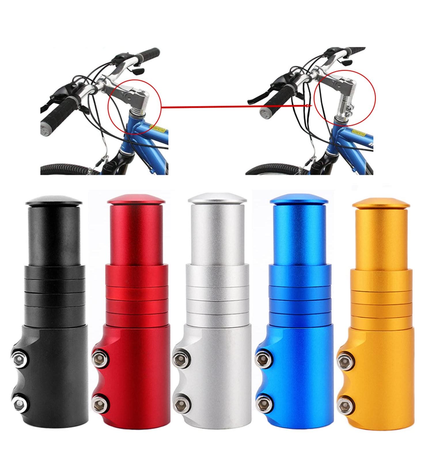 BlueSunshine Bike Handlebar Riser - Aluminum Alloy Black | Bicycle Fork Stem Extender - Buy Online on SooperMarket.com
