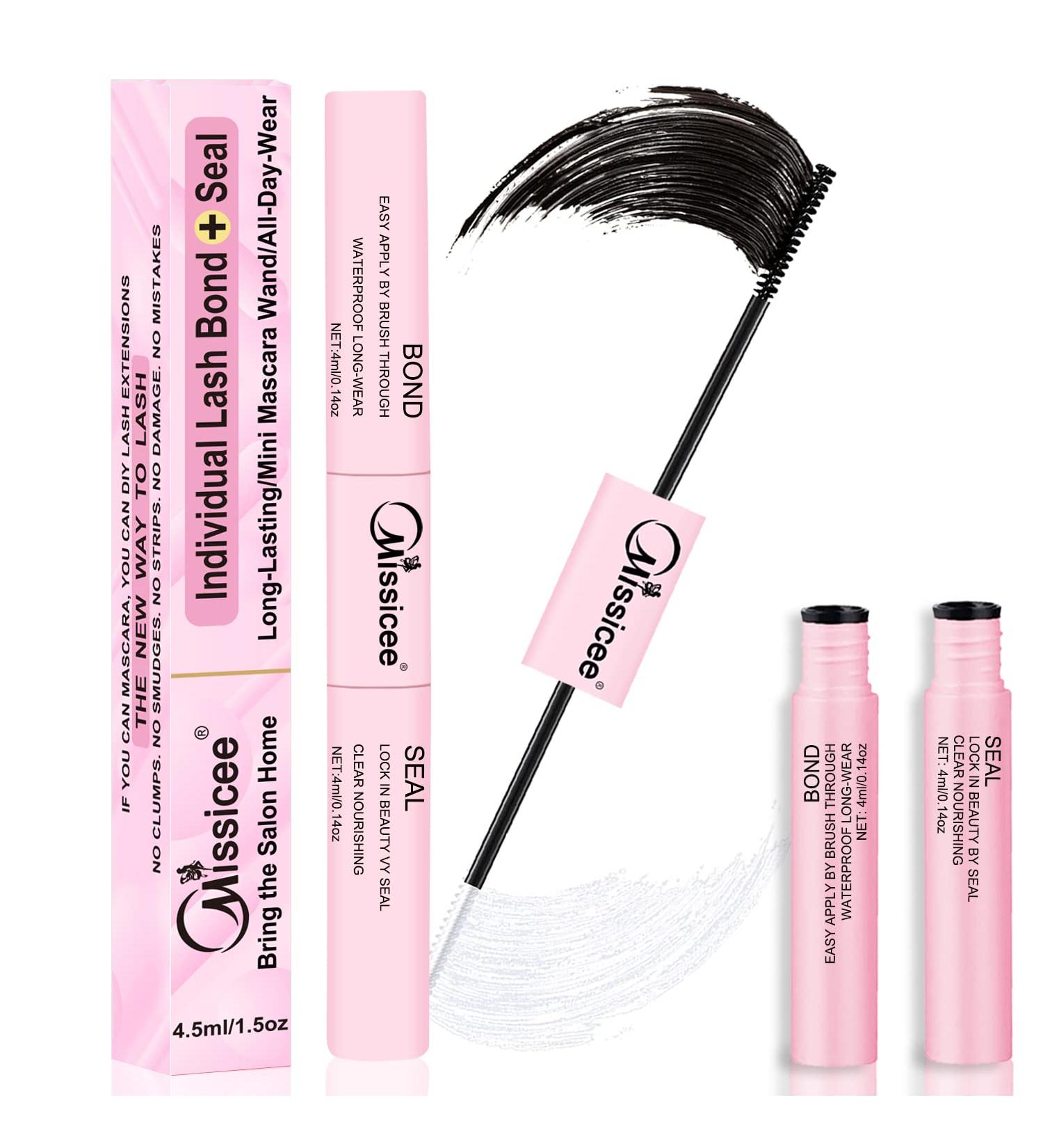 Missicee 2 in 1 Bond and Seal Lash Glue for DIY Cluster Lashes - Super Strong Hold, Latex-Free, Waterproof Formula for Sensitive Eyes | 72Hr Hold - Buy Online on SooperMarket.com