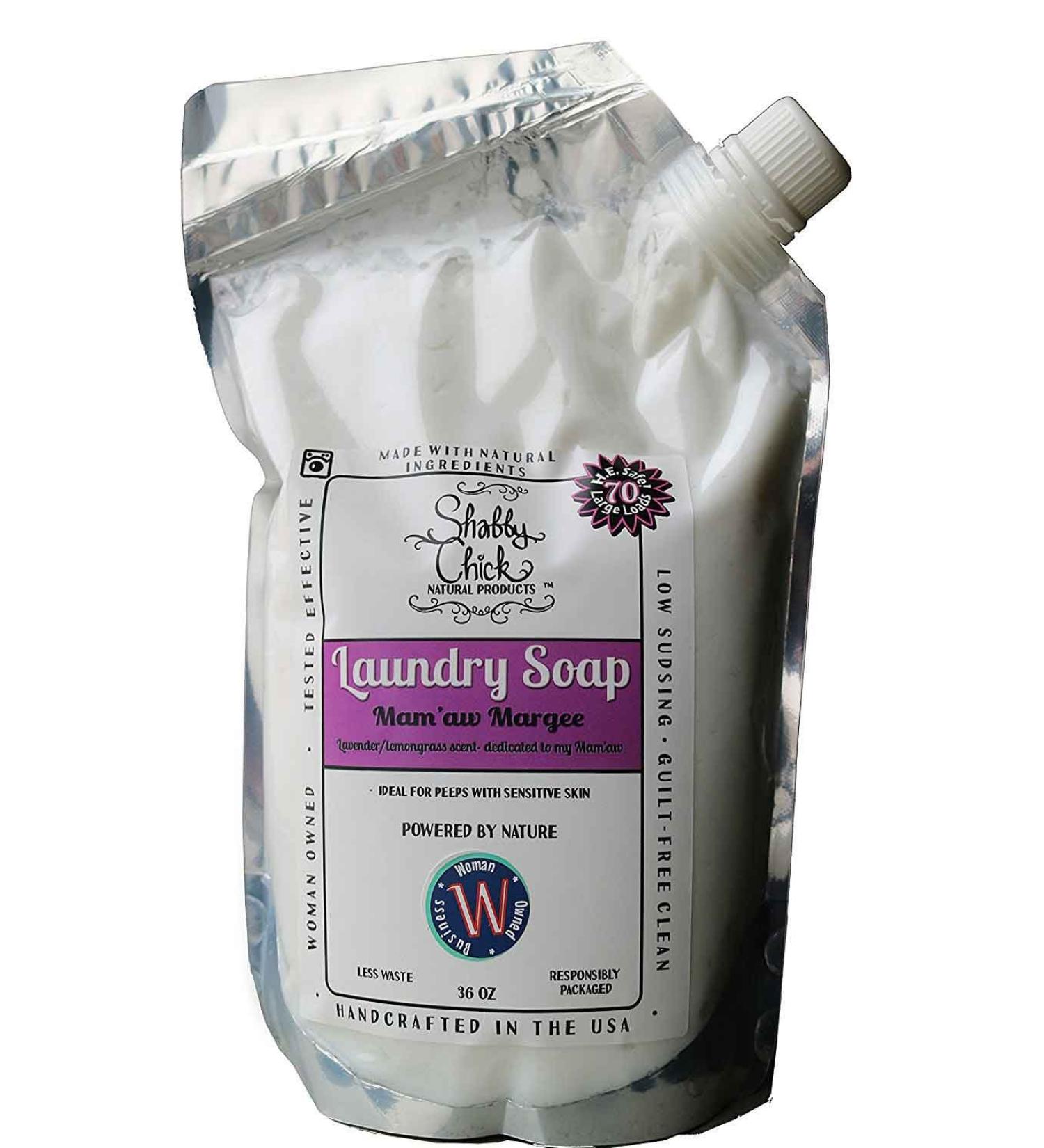 Natural Laundry Soap | 100% Natural Detergent Alternative | Shabby Chick - Lavender Lemongrass Essential Oils | 36 oz - Buy Online on SooperMarket.com