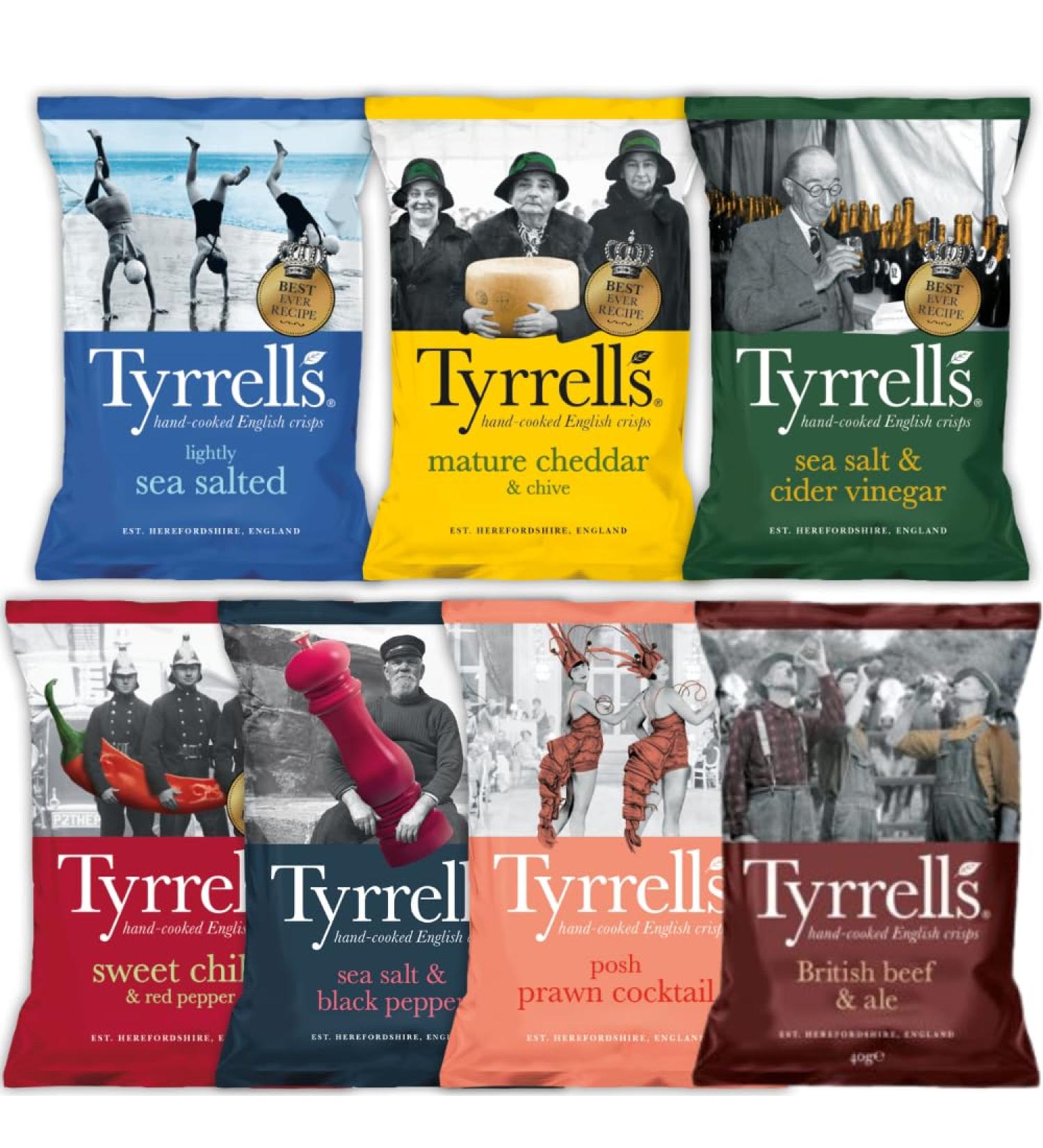 Tyrrells Crisps | Create Your Own Mixed Case 24x40g | Choose how you would like your box mixed 7 flavours in total - Buy Online on SooperMarket.com