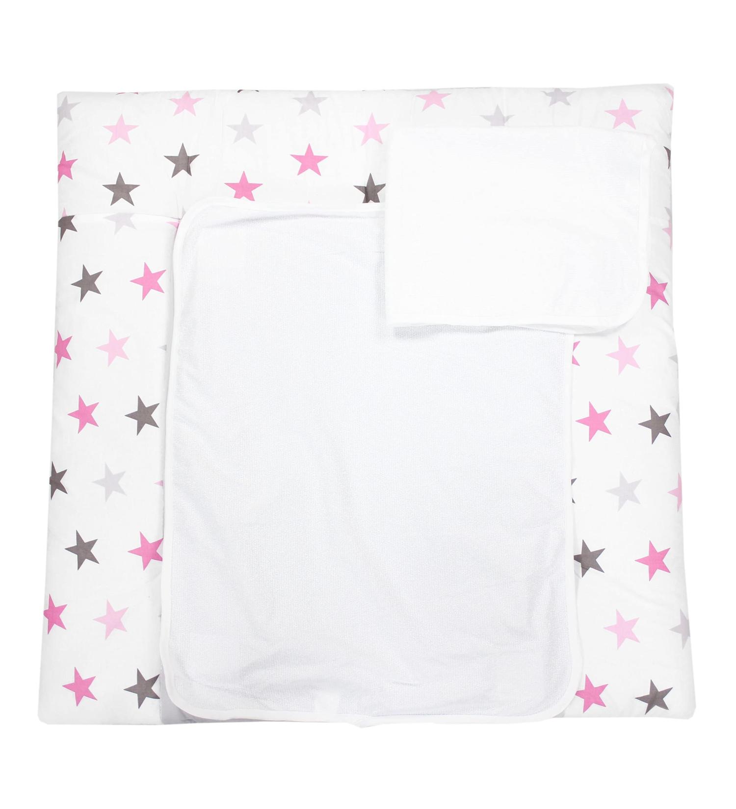 Tuptam Wrap Edition - 2 Terry Moves Stars Pink/Gray 70x70 cm - International Shipping Available - Buy Online on SooperMarket.com