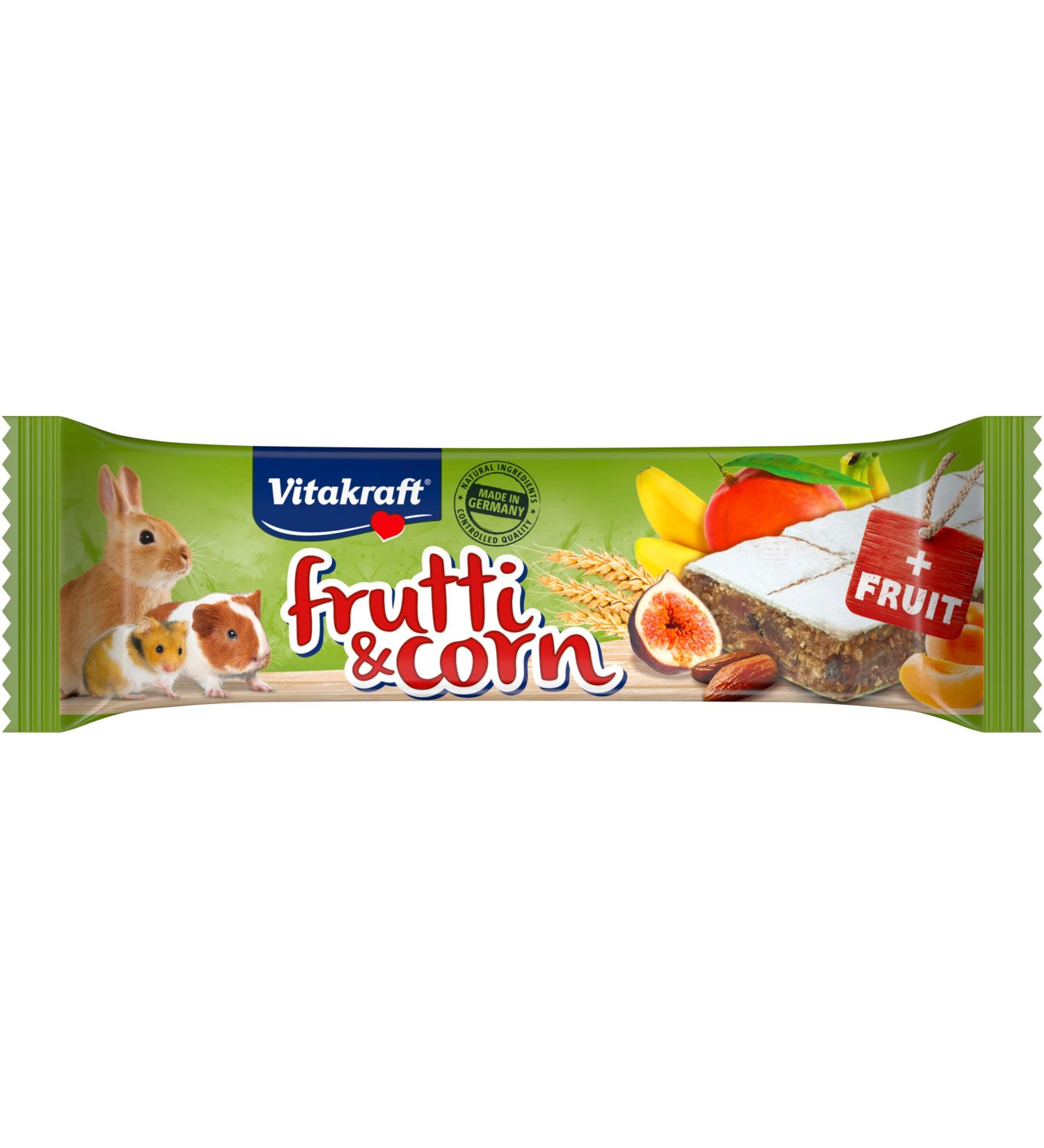 Vita Power Frutti Corn 30g Sugar-Free Fruit Cuts for Rodents with Banana Cowardly & Dates Portionable Pet Treats - Buy Online on SooperMarket.com