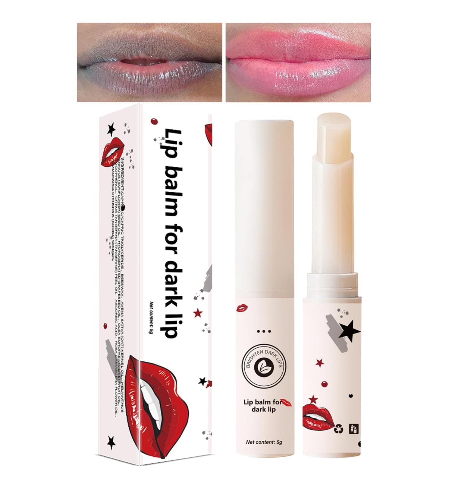 Lip Lightening For Dark Lips Moisturizing Lip Balm Whitening & Brightening Lip Balm Lips Pink Bleaching Cream Balm Lip Care Lightens Remove Dark Lips (1PC) - Buy Online on SooperMarket.com