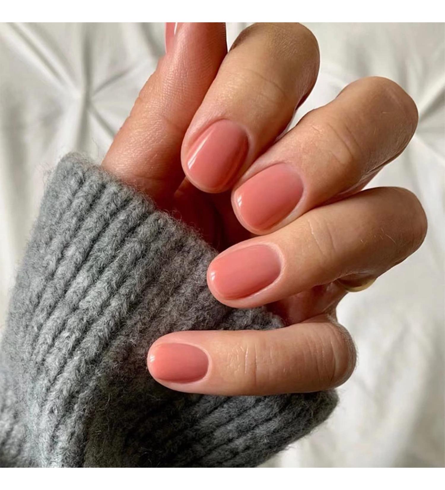 24pcs Short Nude Pink False Nails - Press On Removable Glue-On Fake Nails for Women and Girls - Nail Art Accessories - Buy Online on SooperMarket.com