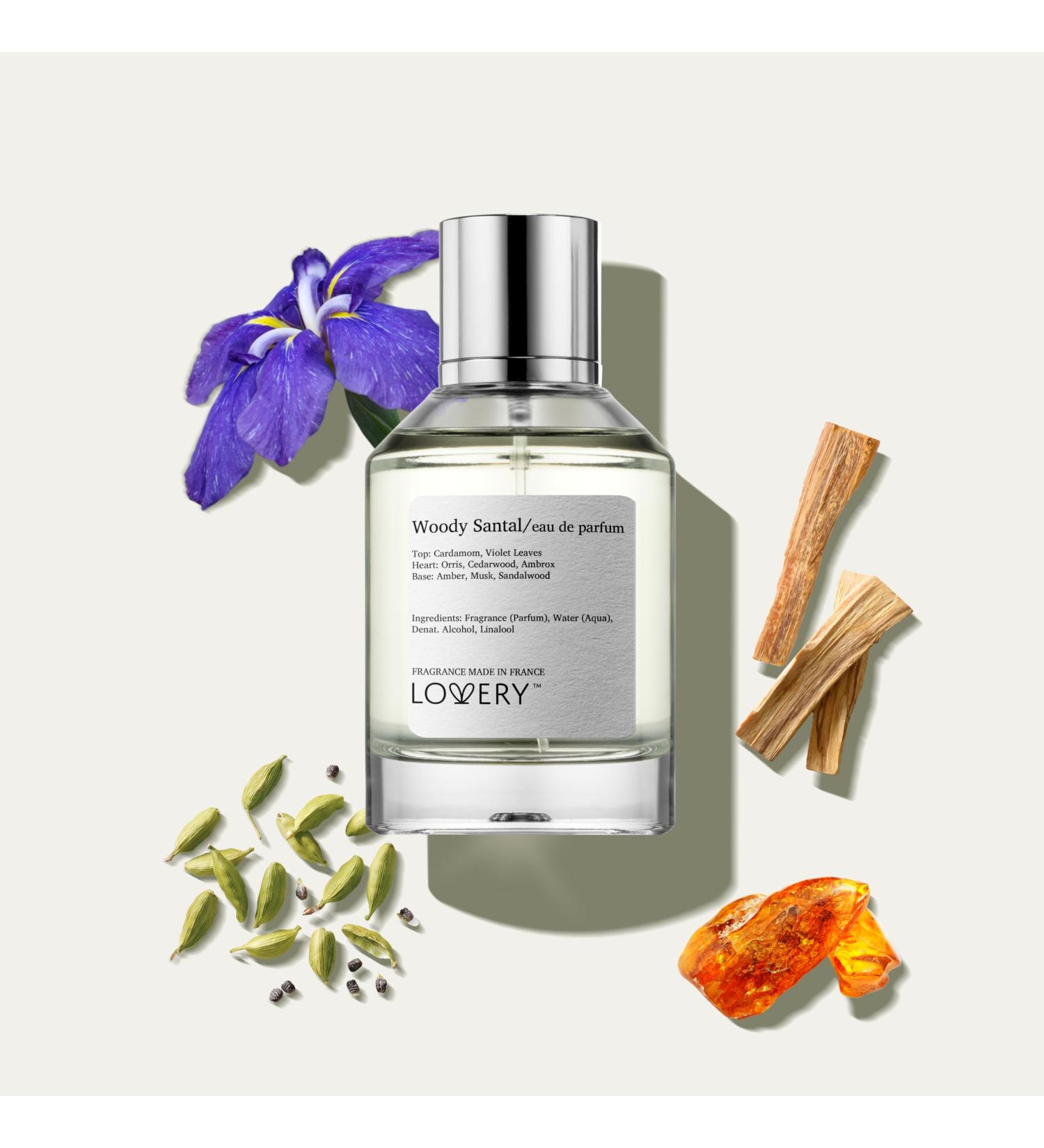 LOVERY Woody Santal Eau de Parum Inspired by L.L.B.O Fragrance S.antal 33 Long Lasting Perfume for Women & Men Vegan Clean Unisex Perfume Spray 100 ml EDP Perfumes for Women - Made in France Woody Santal France - Buy Online on SooperMarket.com