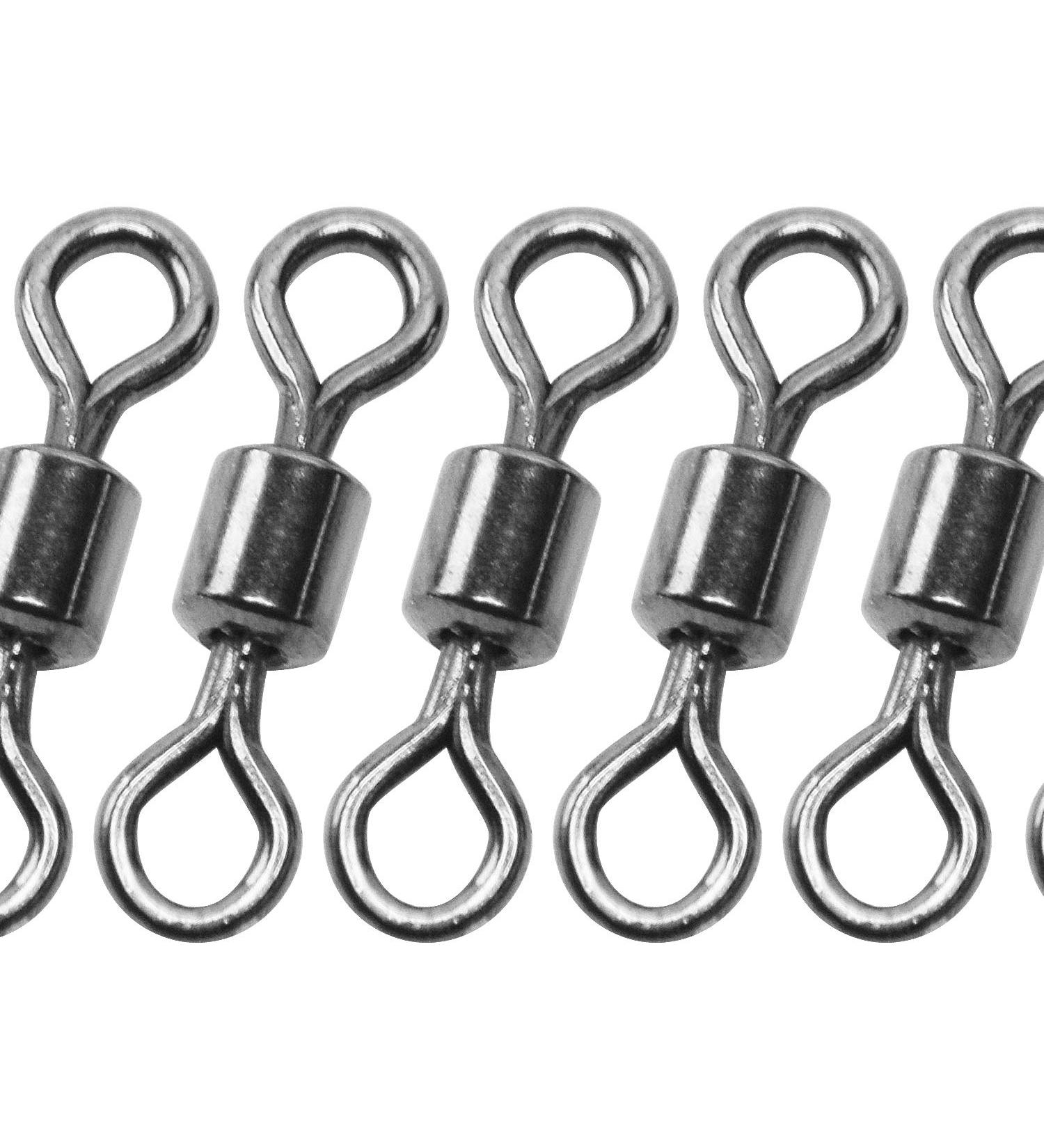 SF Fly Fishing Micro Swivels Stainless Steel 20lb 25 Pcs - Black Nickle Ball Bearing Swivels Hook line Connector - Buy Online on SooperMarket.com