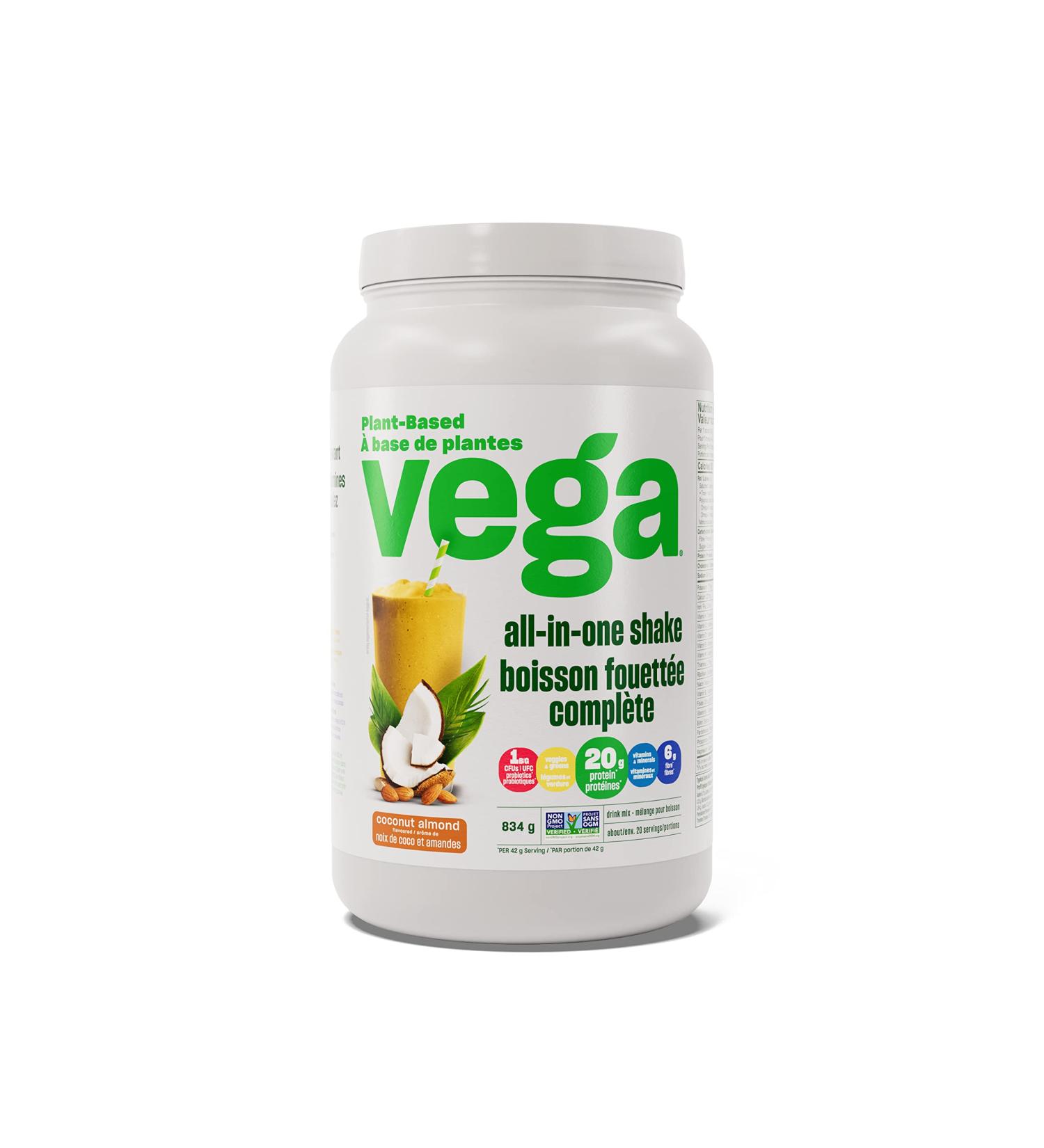 Vega All-in-One Vegan Protein Powder Coconut Almond (20 Servings) Superfood Ingredients Vitamins For Immunity Support Keto Friendly Pea Protein For Women & Men 834g (Packaging May Vary) Coconut Almond 20 Servings (Pack of 1) - Buy Online on SooperMarket.com