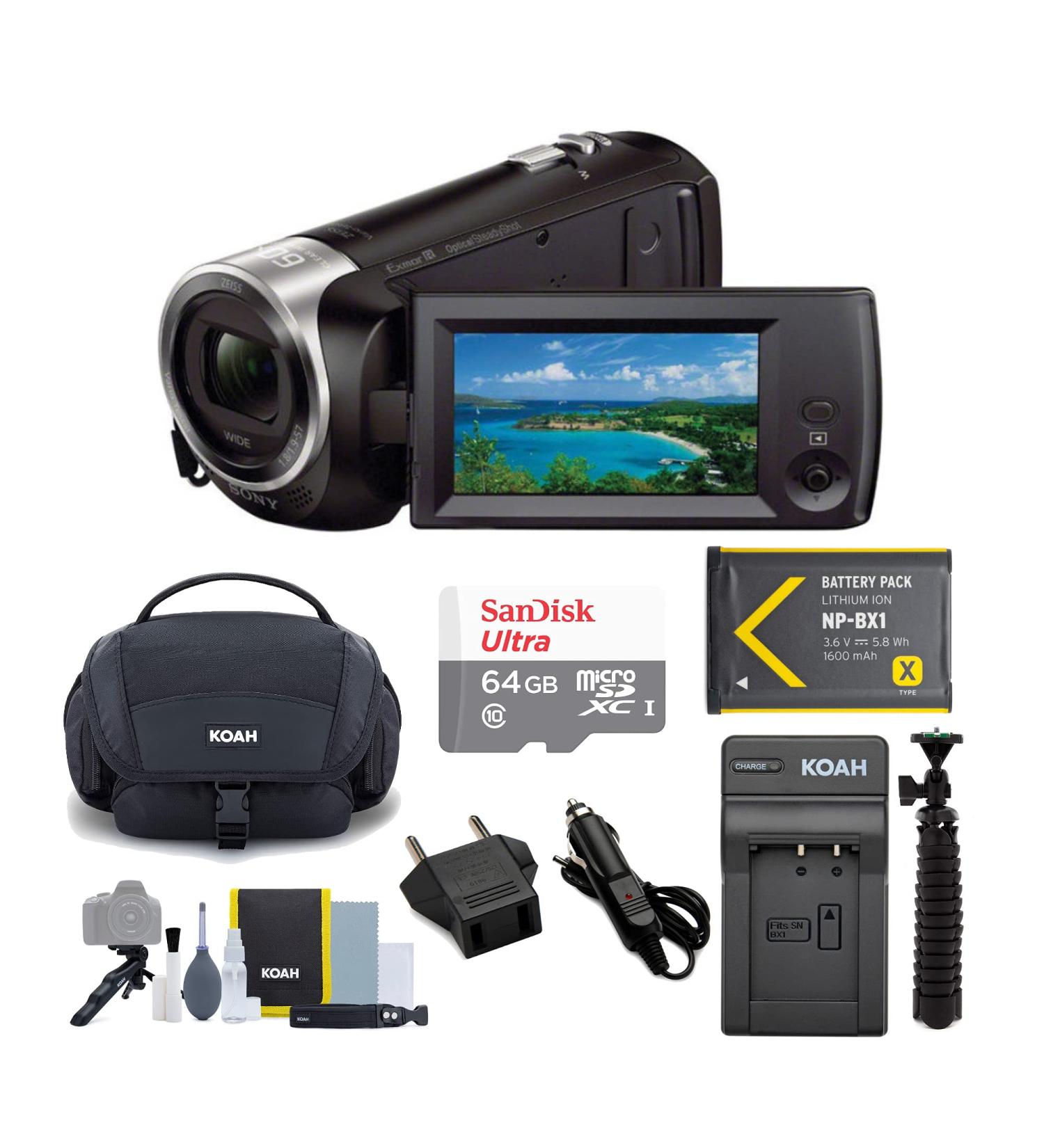 Sony HD Video Recording HDRCX405 HDR-CX405/B Handycam Camcorder (Black) + 64GB Premium Bundle - Buy Online on SooperMarket.com