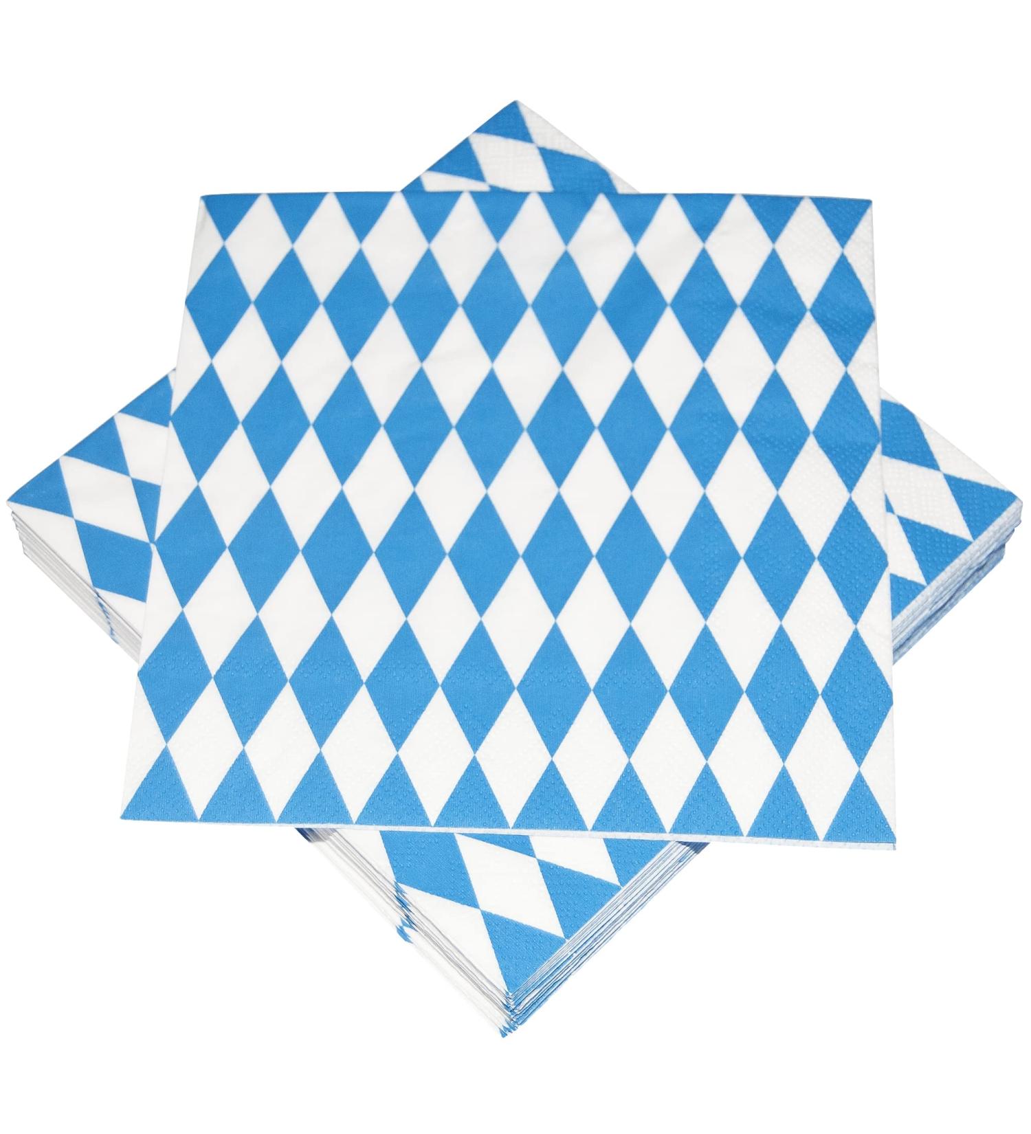 HEKU 100 napkins 3-layer 33x33cm Bavarian blue I sucking hard and practically packaged i ideal for special occasions 33x33cm Bavarian blue