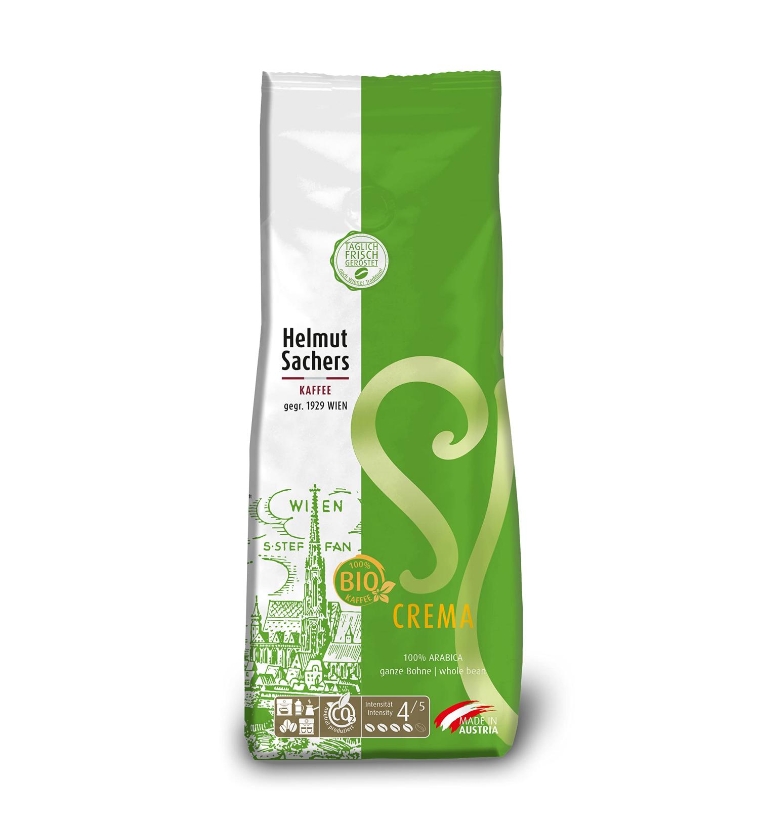 Buy Helmut Sachers Organic Coffee - 100% Arabica Whole Beans Intensity 4/5 500g - International Shipping Available - Buy Online on SooperMarket.com