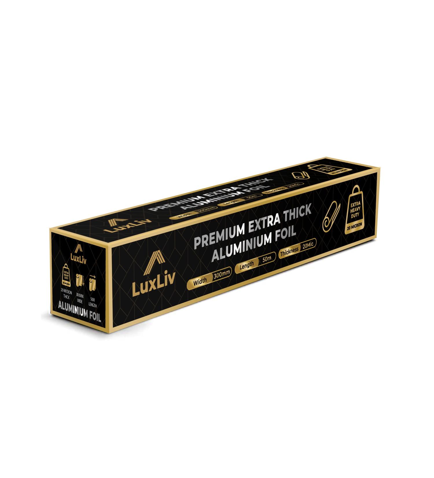 LuxLiv Extra Thick Heavy Duty 20 Micron Aluminum Foil - 161 sq ft - 11.8 x 164 ft - Buy Online on SooperMarket.com