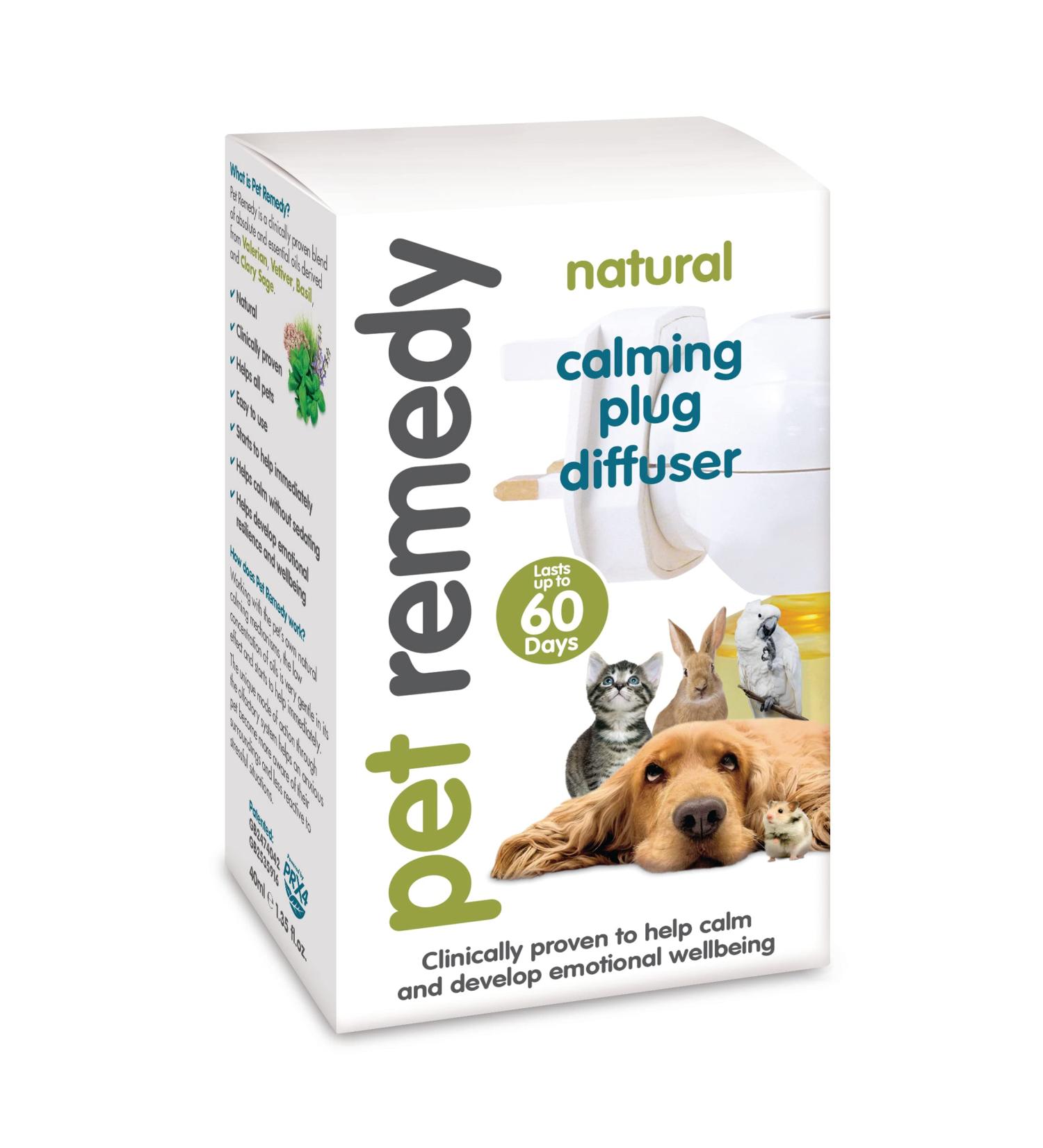Pet Remedy Natural De-Stress and Calming Plug-In Diffuser with 40 ml Refill Bottle (Lasts 2 Months) Diffuser & Oil - Buy Online on SooperMarket.com