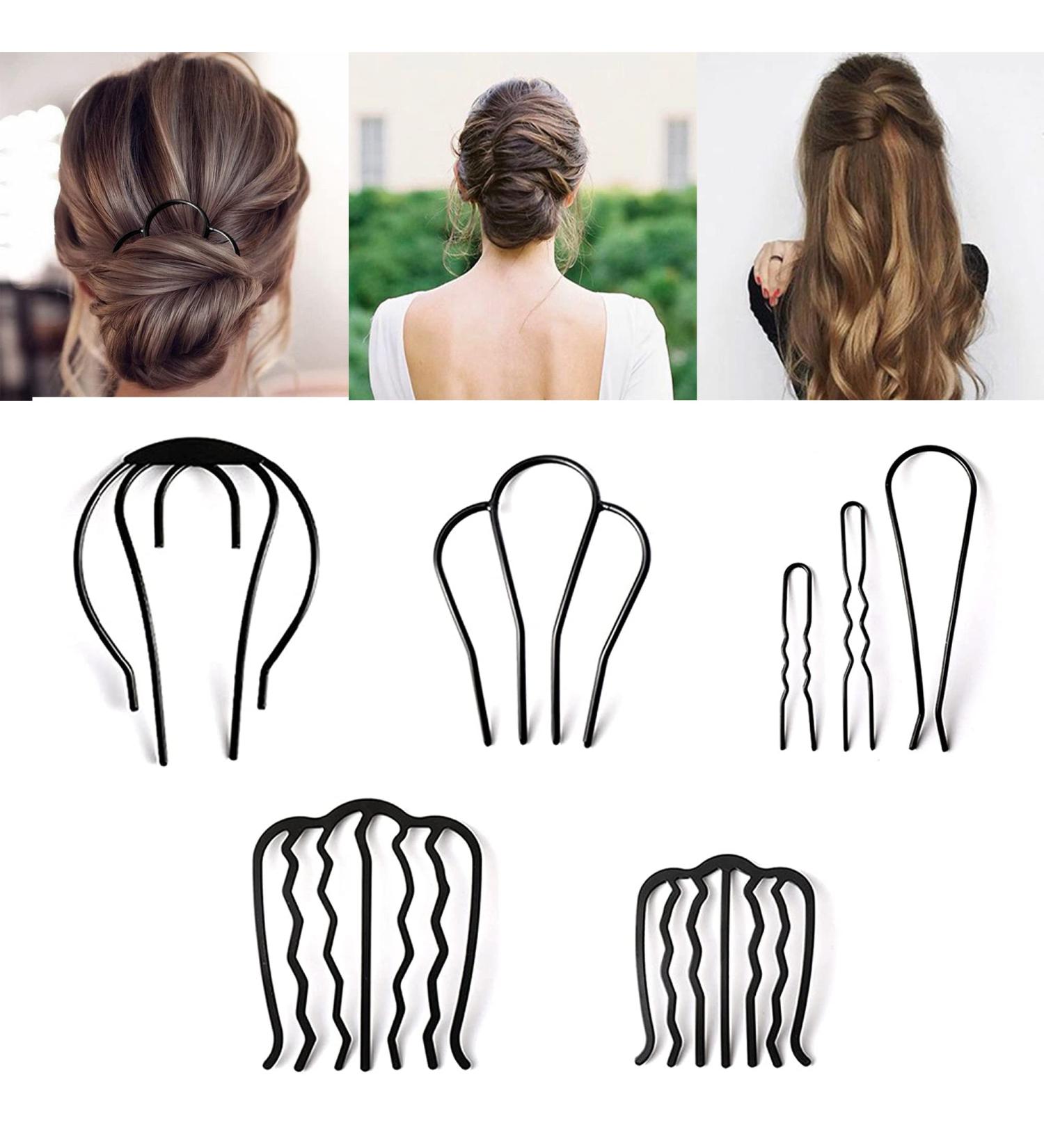 XCSJ 7 PCs Hair Split Cam Metal Combs - Bridal Hairdress Styling Tools & Fashion Accessories for Girls - Buy Online on SooperMarket.com